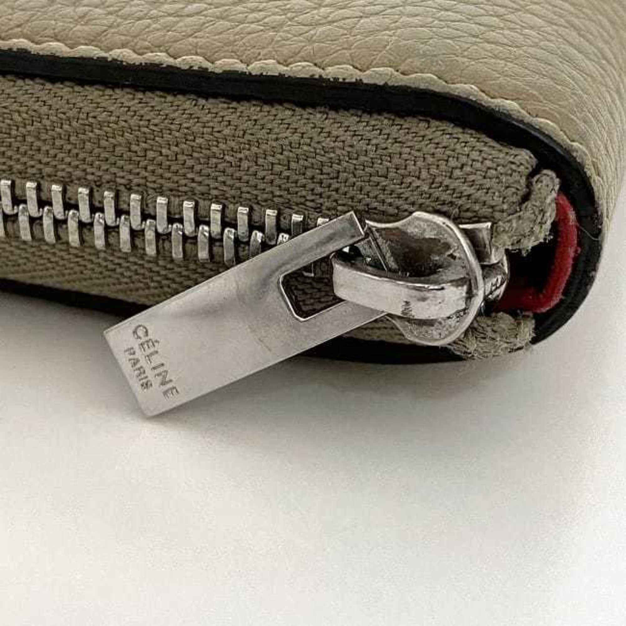 Celine Beige Leather Wallet (Bi-Fold) (Pre-Owned)