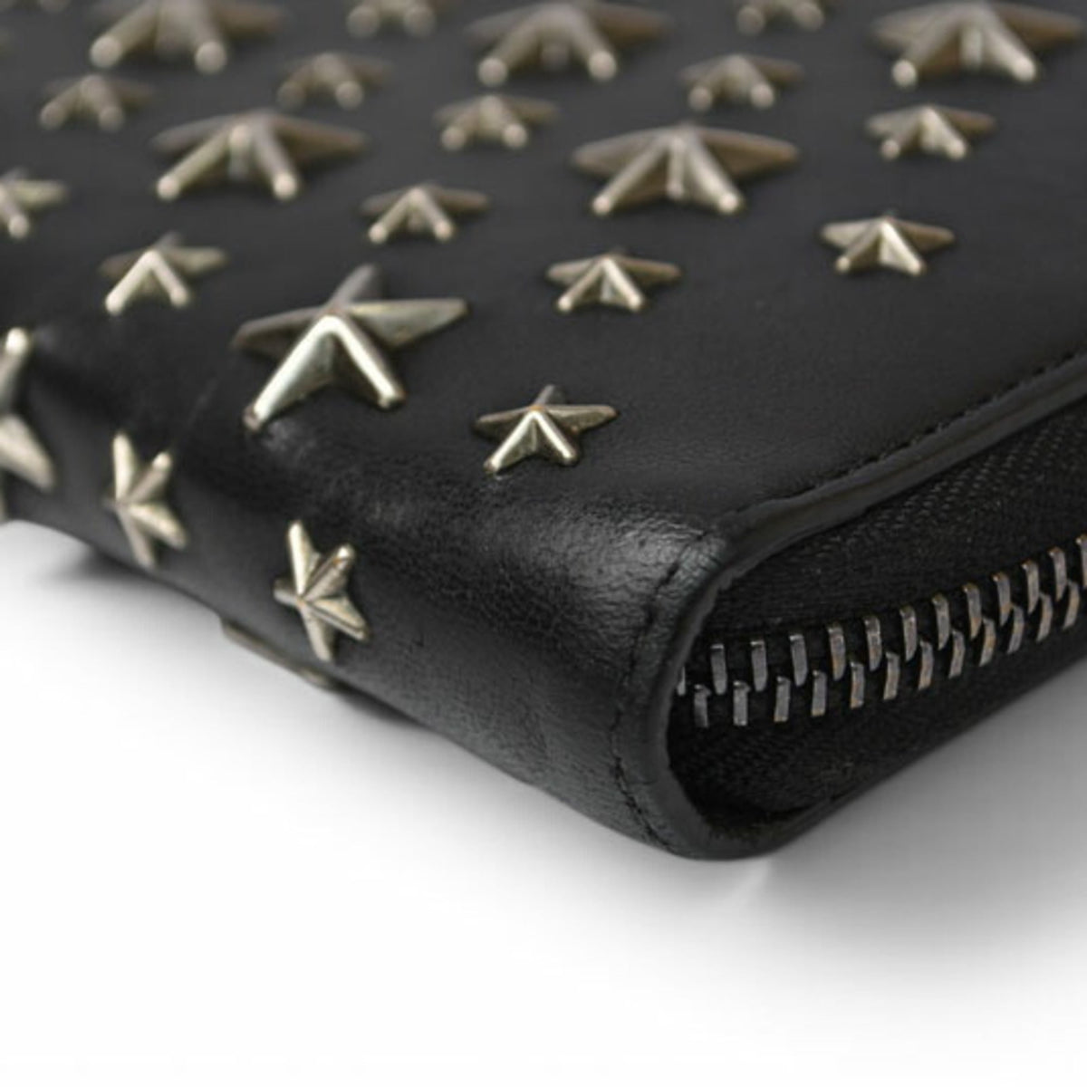 Jimmy Choo Black Leather Long Wallet (Bi-Fold) (Pre-Owned)