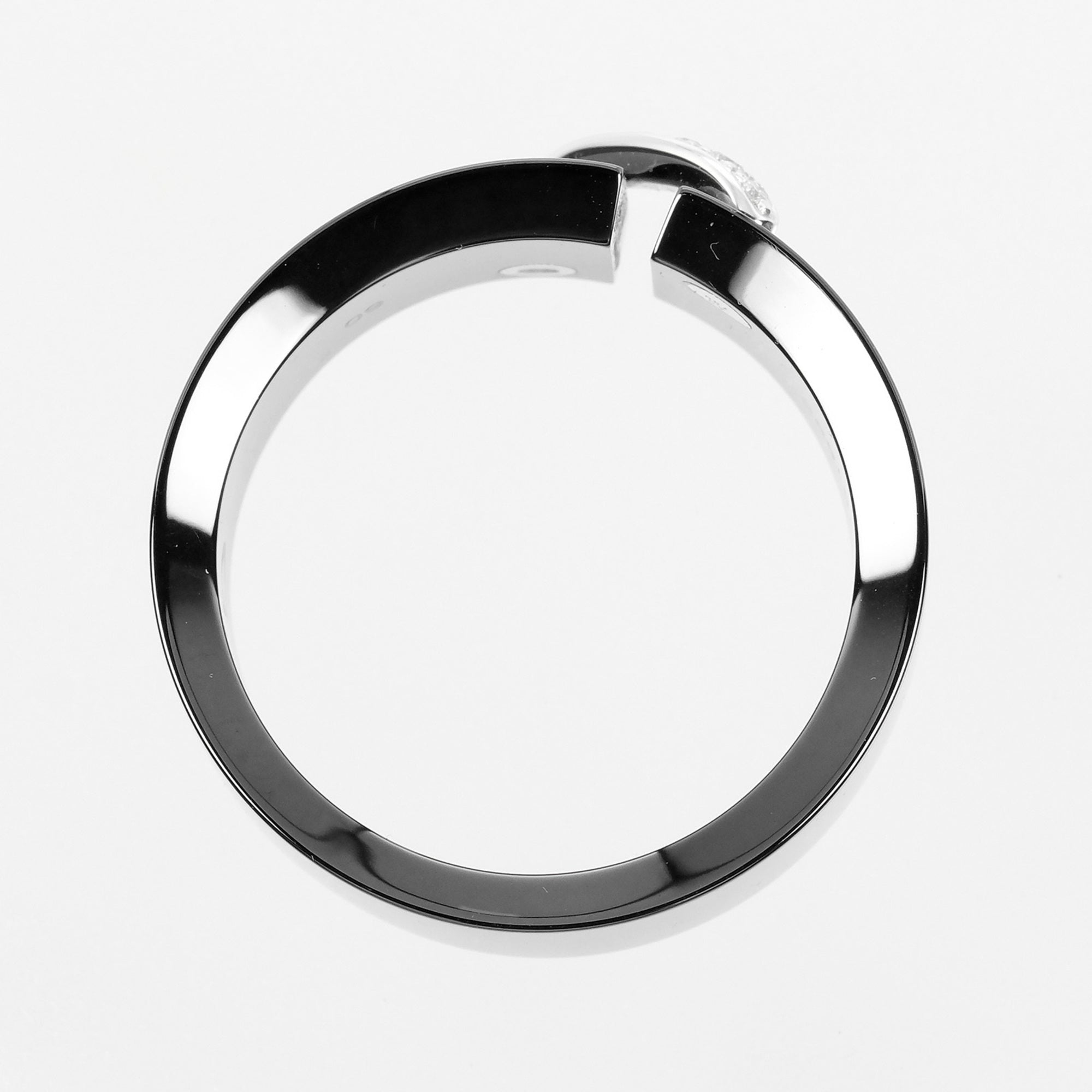 Chaumet Black White Gold Ceramic White Gold (18K) Band Ring (Pre-Owned)