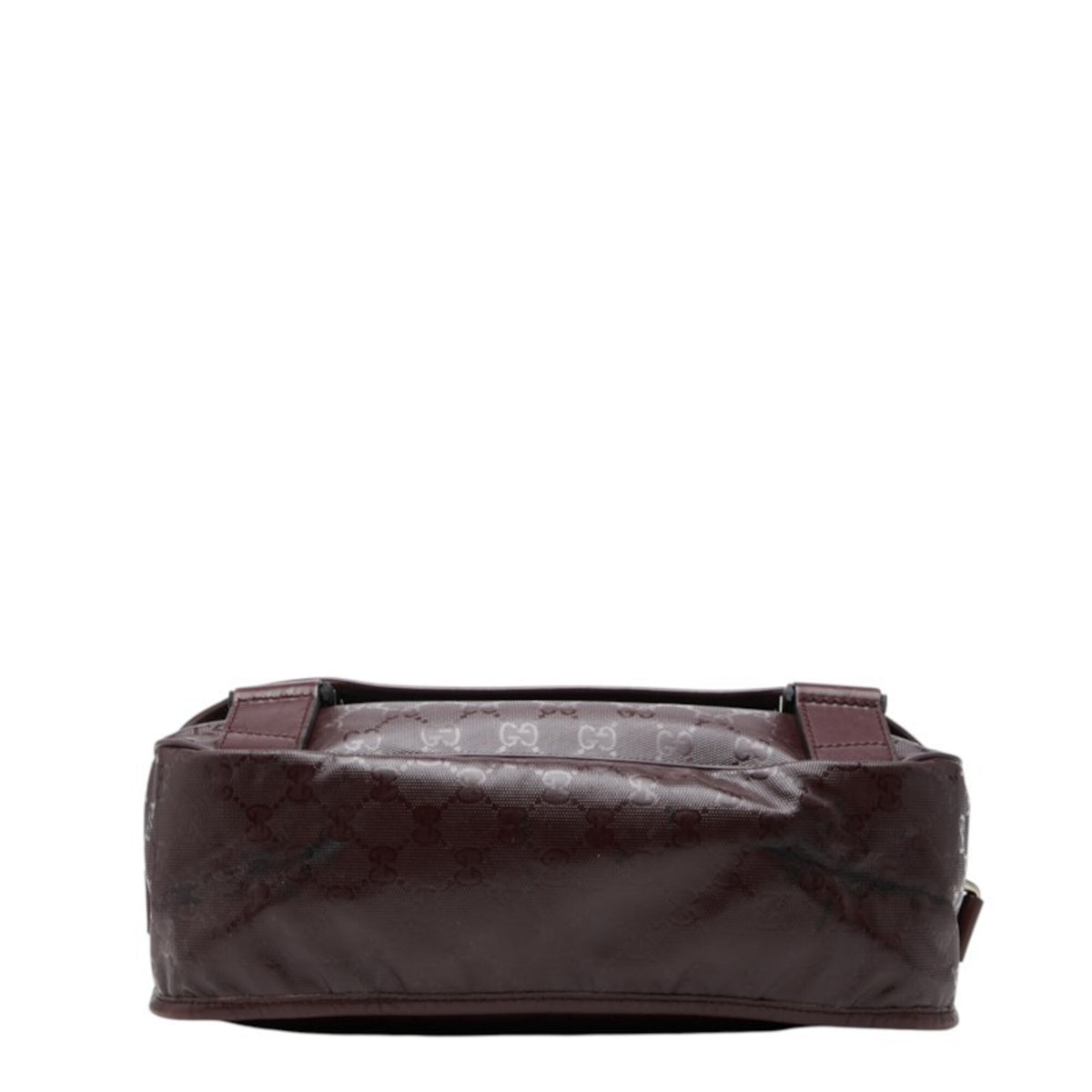 Gucci Red Color Wine Pvc Leather Messenger Bag Shoulder Bag (Pre-Owned)