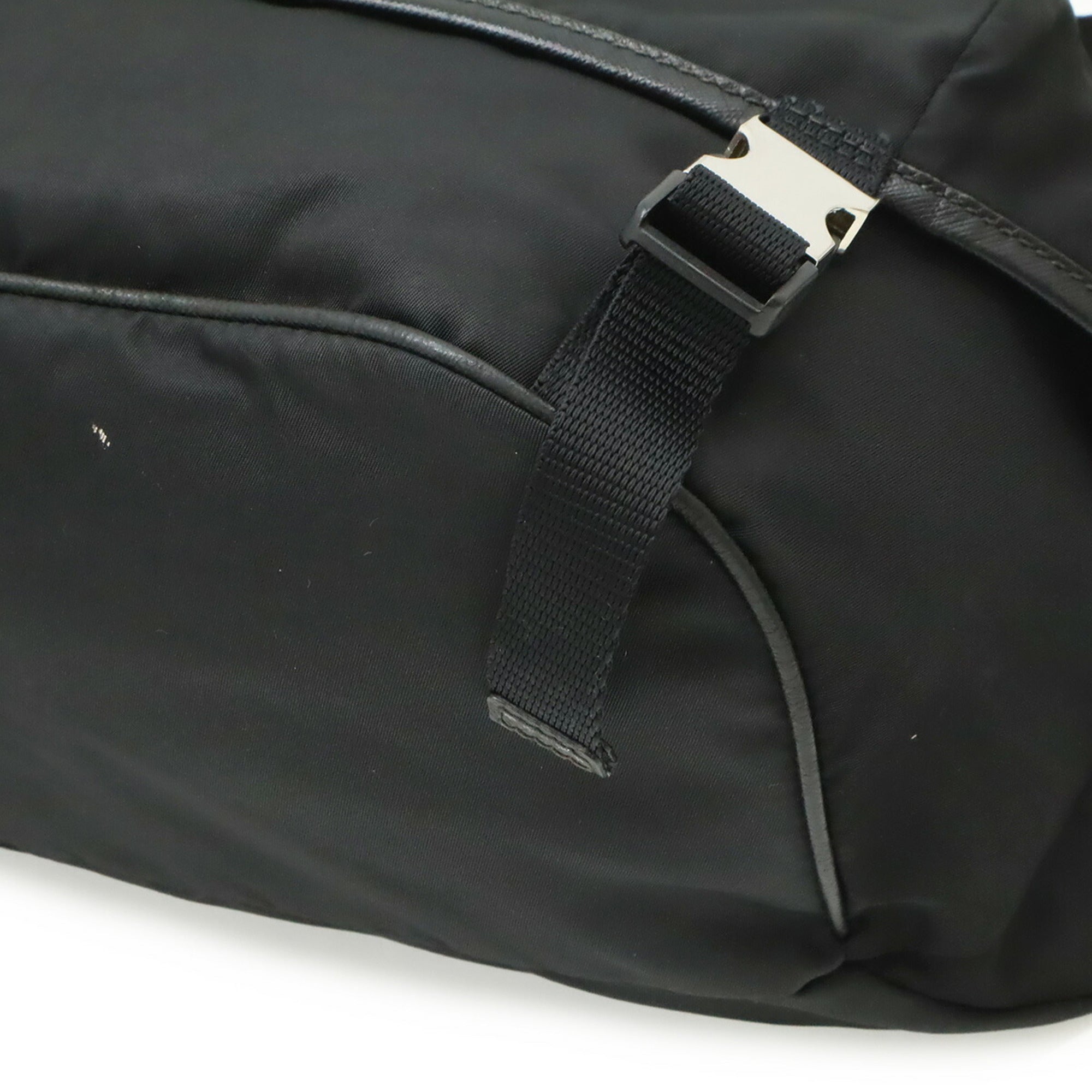 Prada Black Nylon Leather Sling Bag (Pre-Owned)