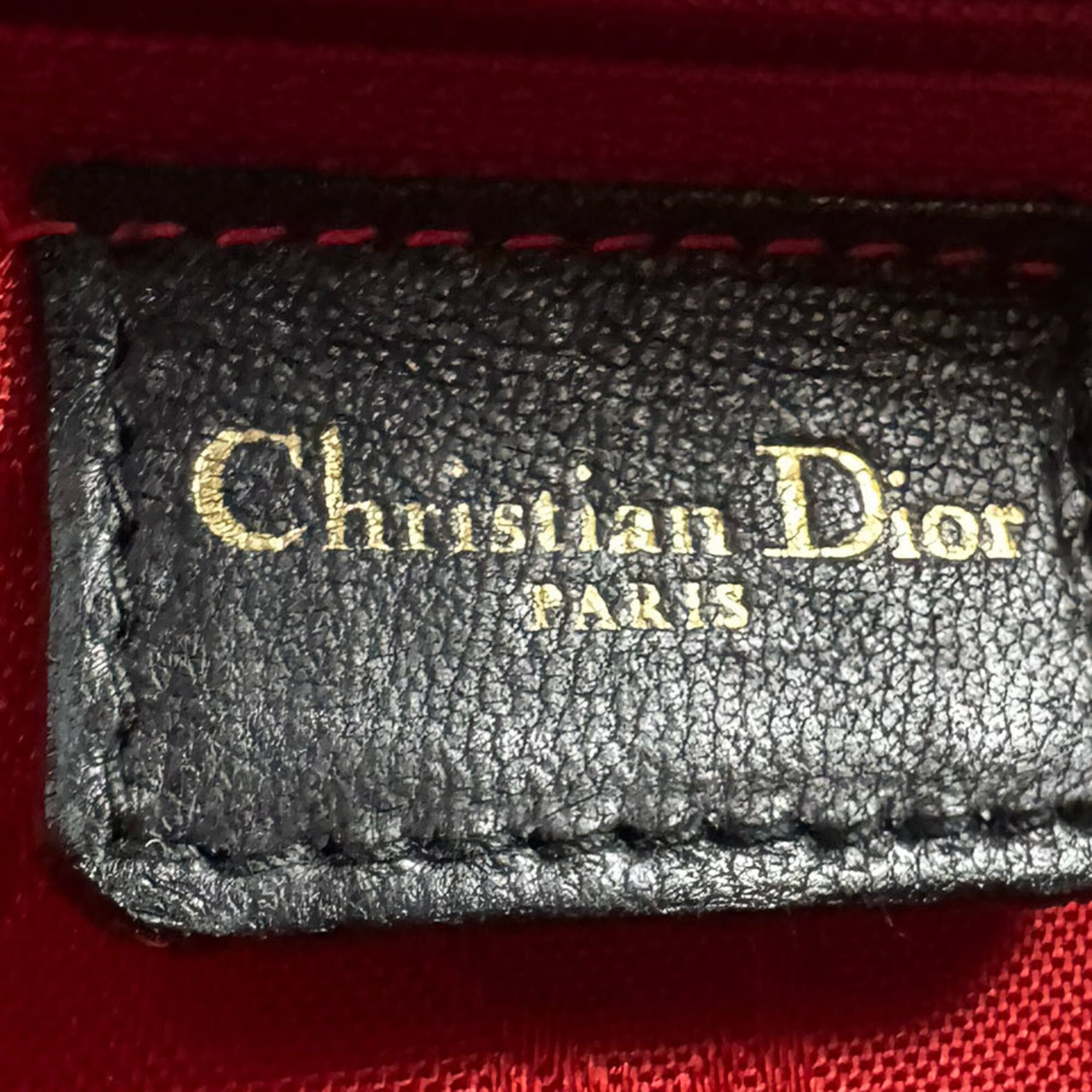 Christian Dior Black Leather Handbag Shoulder Bag (Pre-Owned)