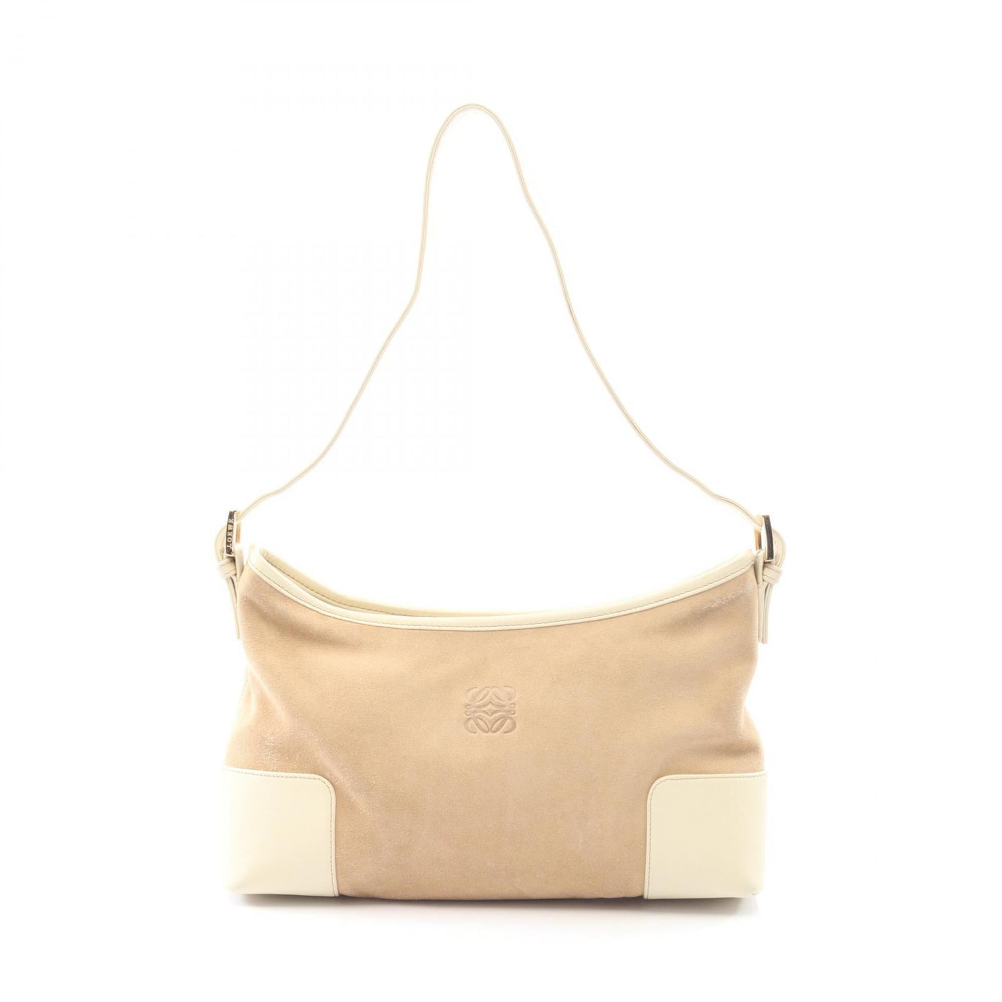 Loewe Beige Ivory Leather Shoulder Bag (Pre-Owned)