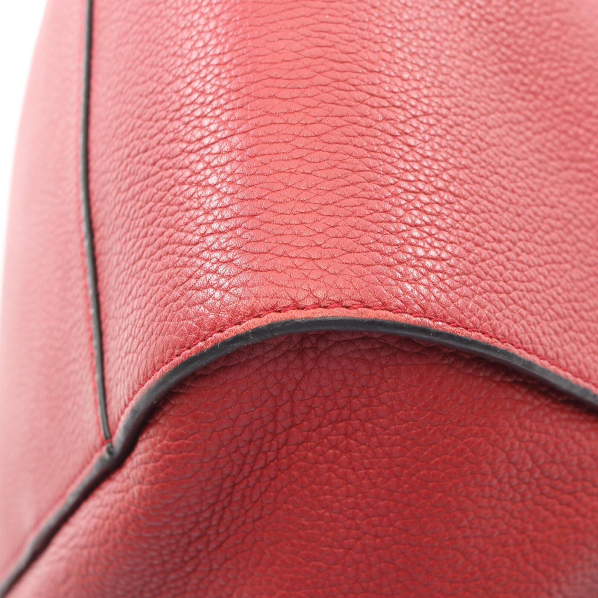 Loewe Red Color Leather Handbag (Pre-Owned)