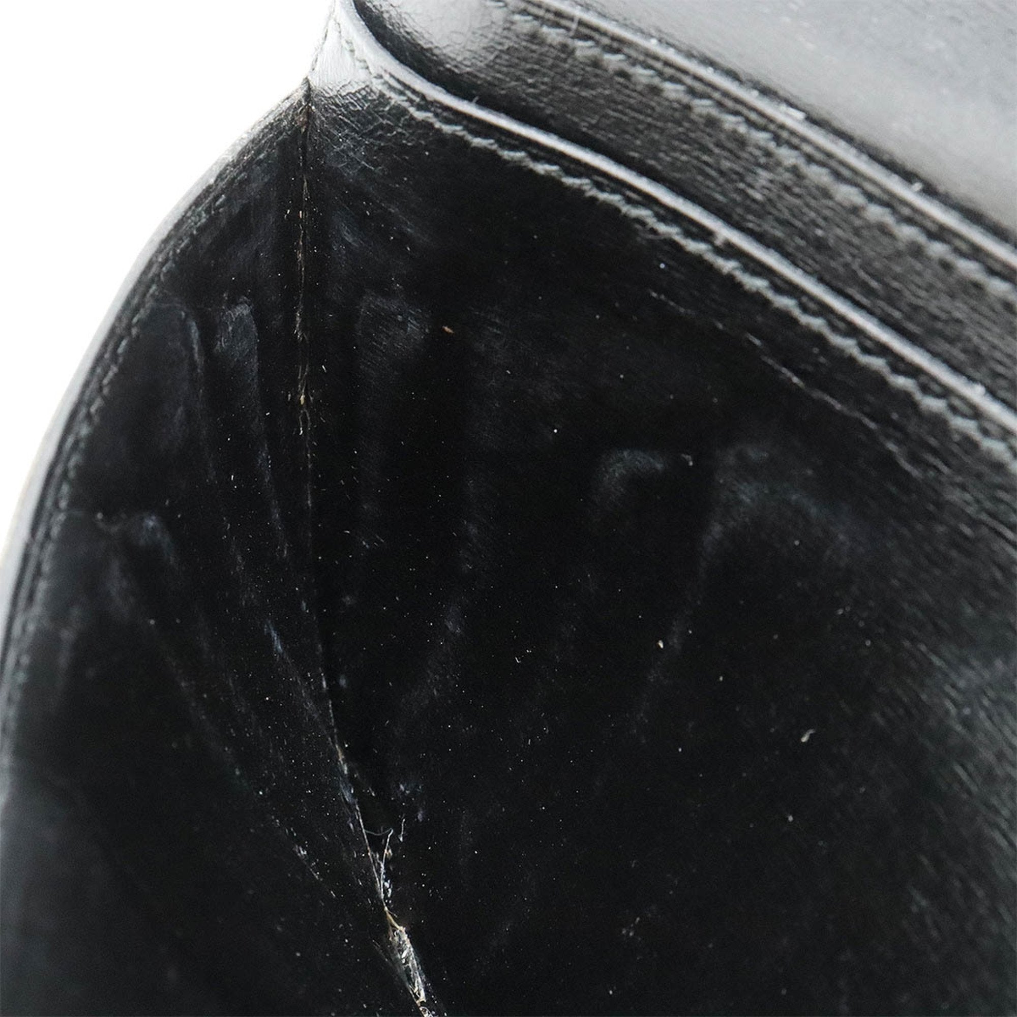 Hermes Black Box Calf Leather Long Bill Wallet (Bi-Fold) (Pre-Owned)
