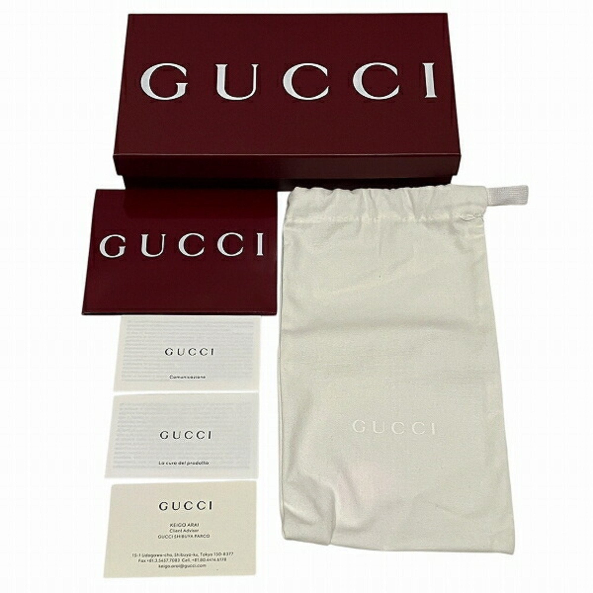 Gucci Black Leather Long Wallet (Bi-Fold) (Pre-Owned)