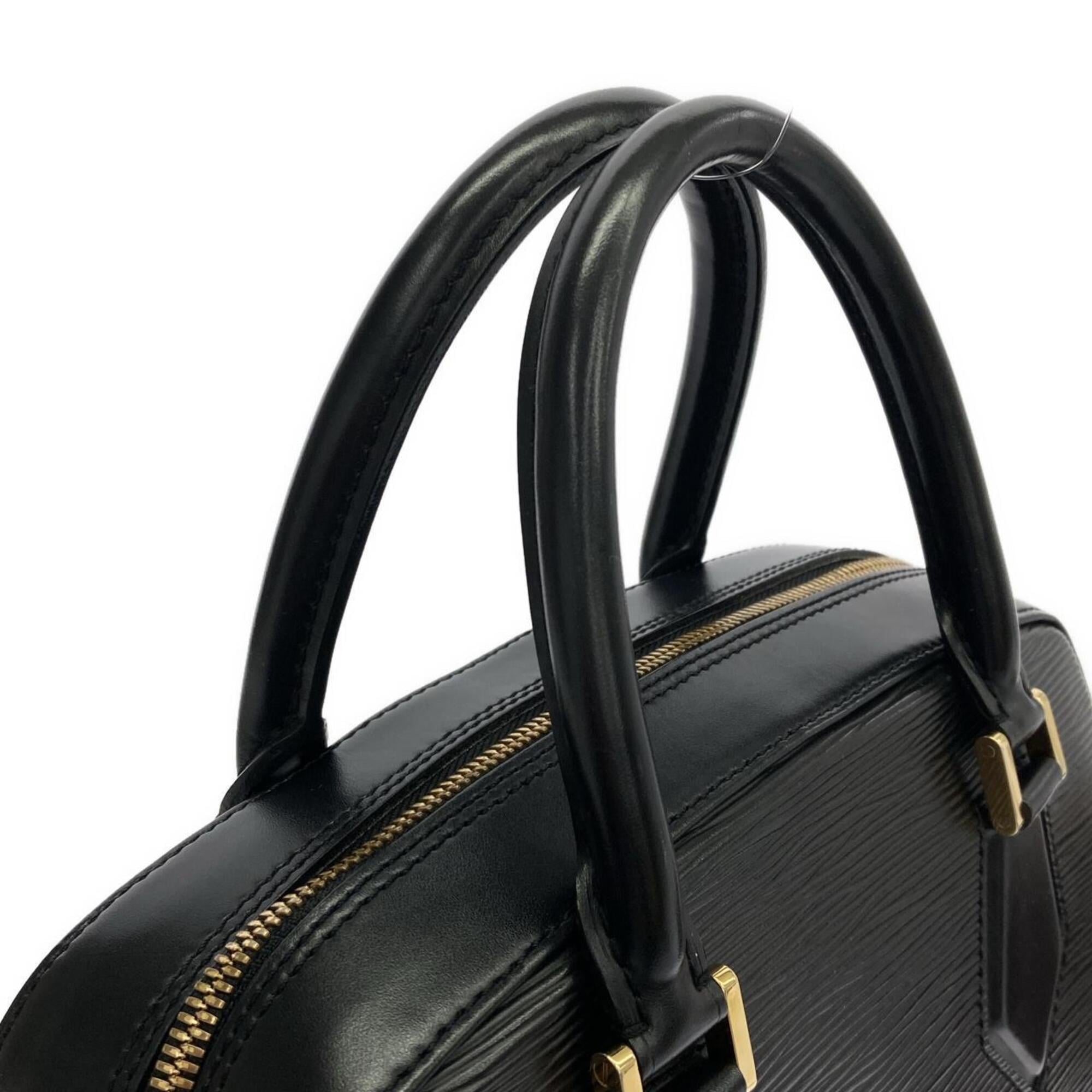 Louis Vuitton Black Leather Handbag (Pre-Owned)