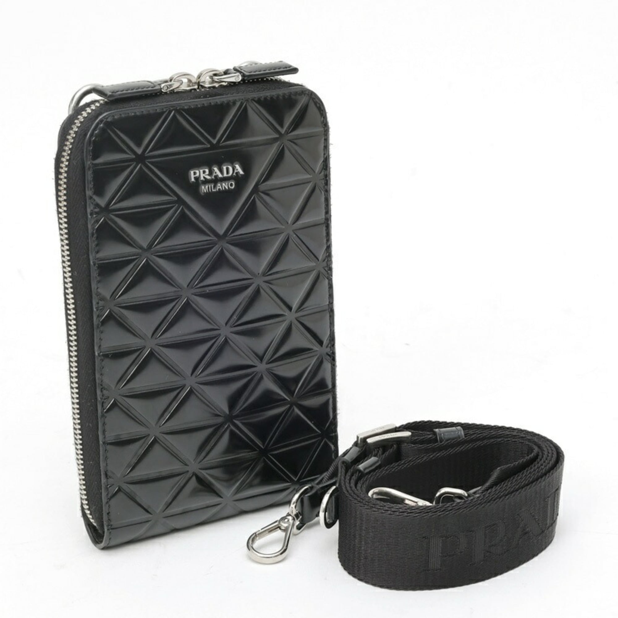 Prada Black Patent Leather Pouch (Pre-Owned)