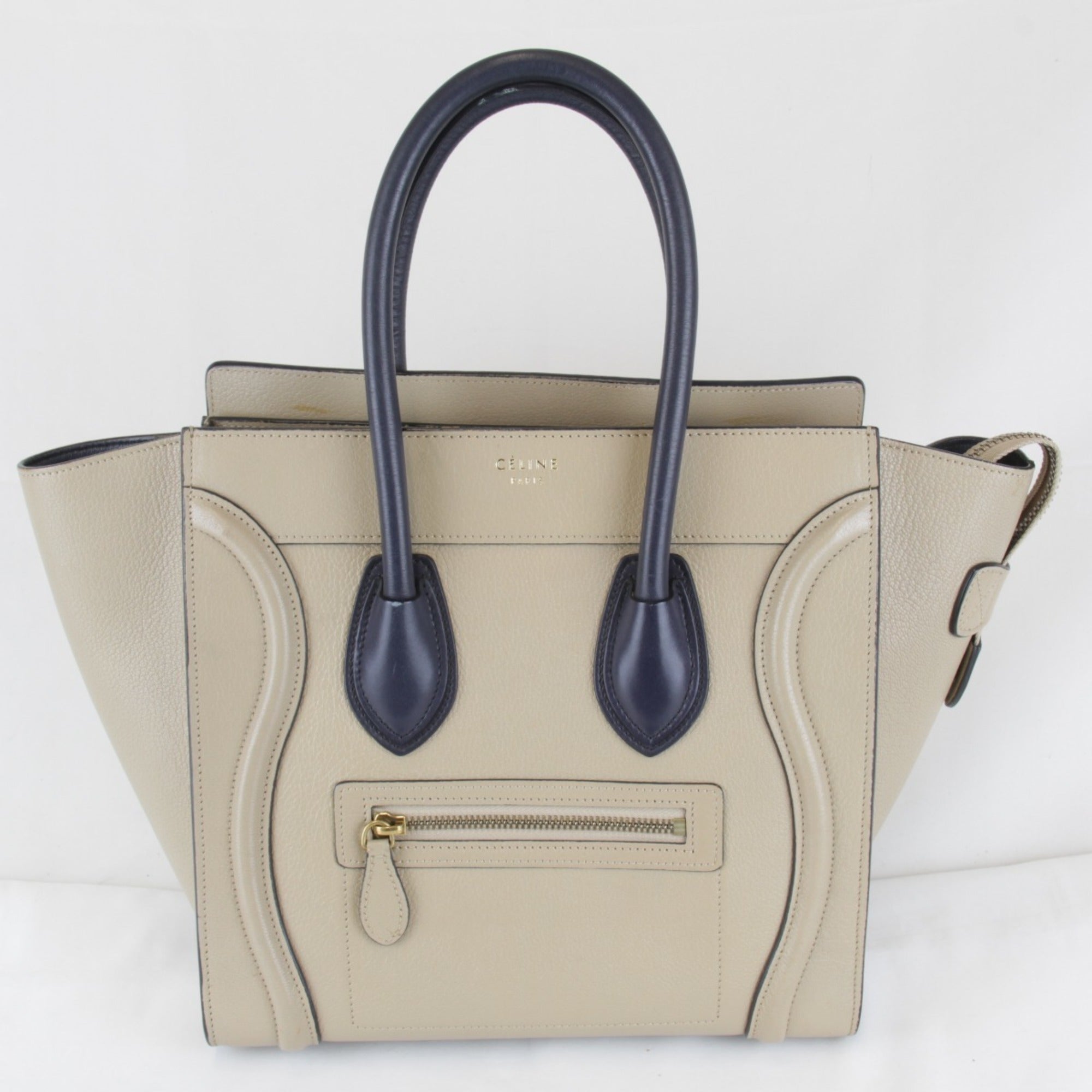 Celine Beige Leather Tote Bag (Pre-Owned)