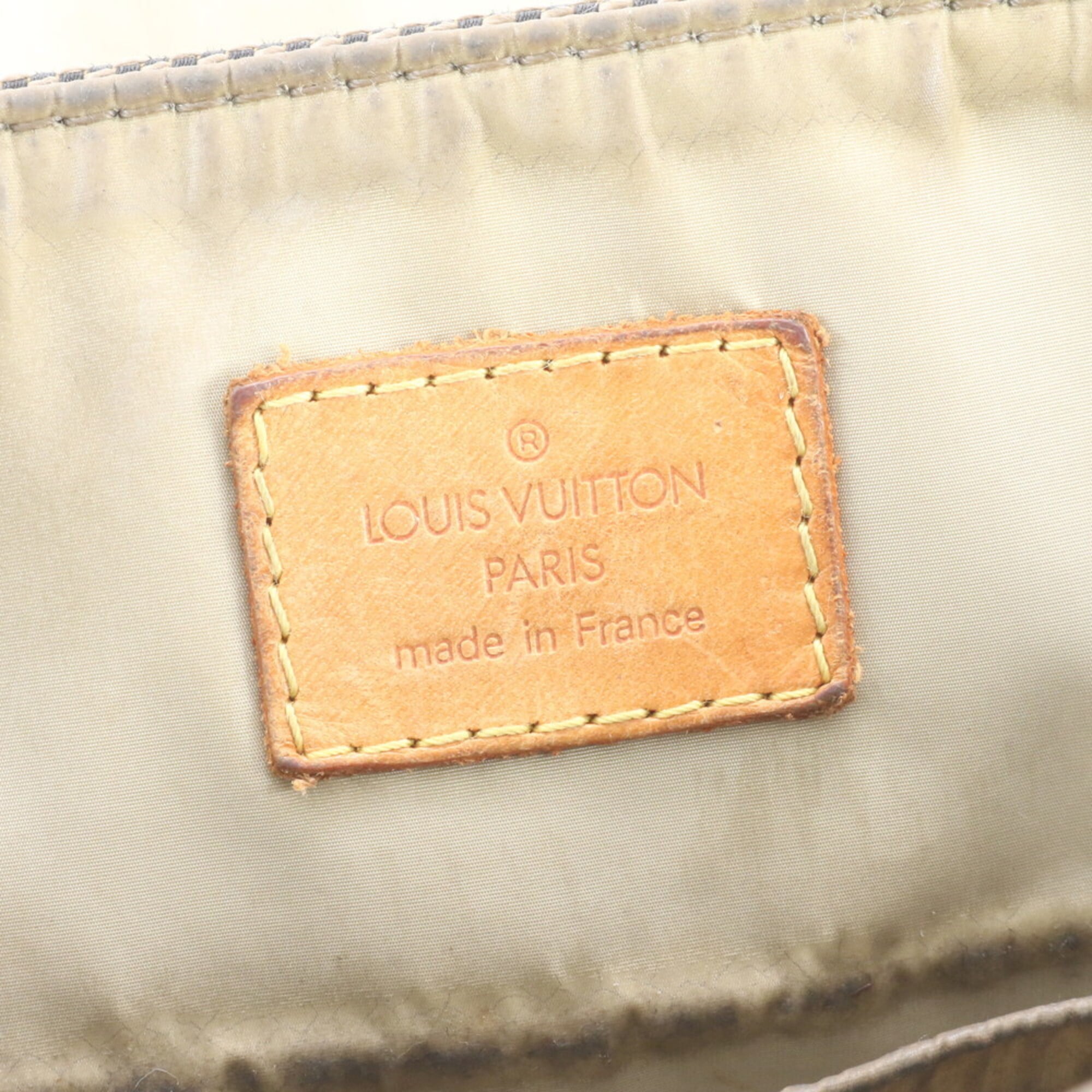 Louis Vuitton Green Khaki Leather Canvas Messenger Bag Shoulder Bag (Pre-Owned)