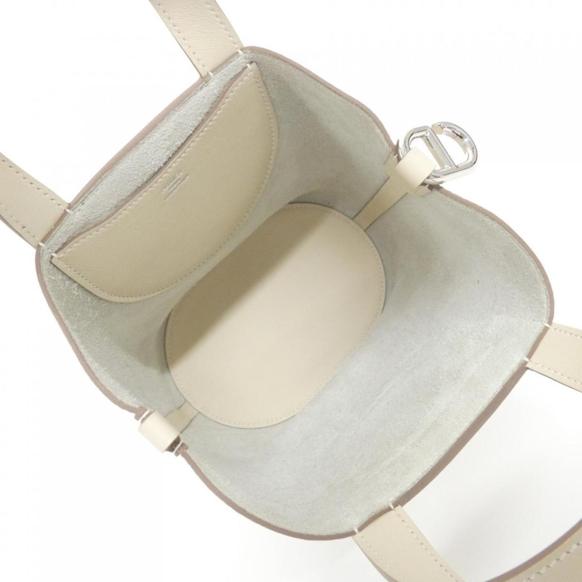 Hermes Beige Taurillon Clemence Leather Swift Leather Handbag (Pre-Owned)