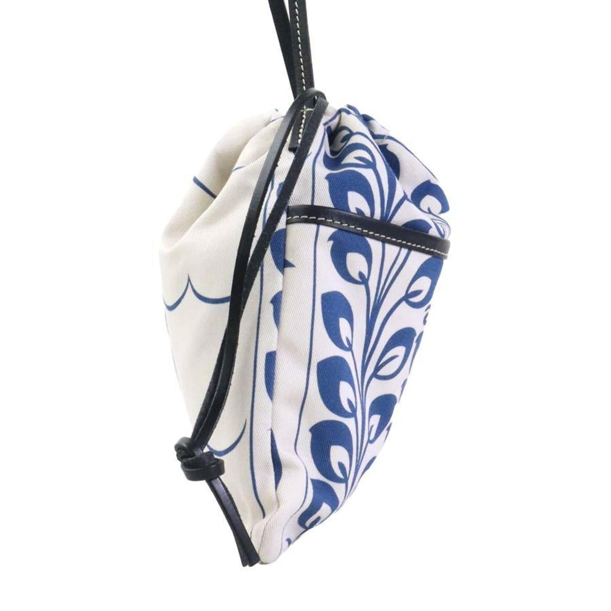 Loewe Black Blue White Canvas Leather Shoulder Bag (Pre-Owned)