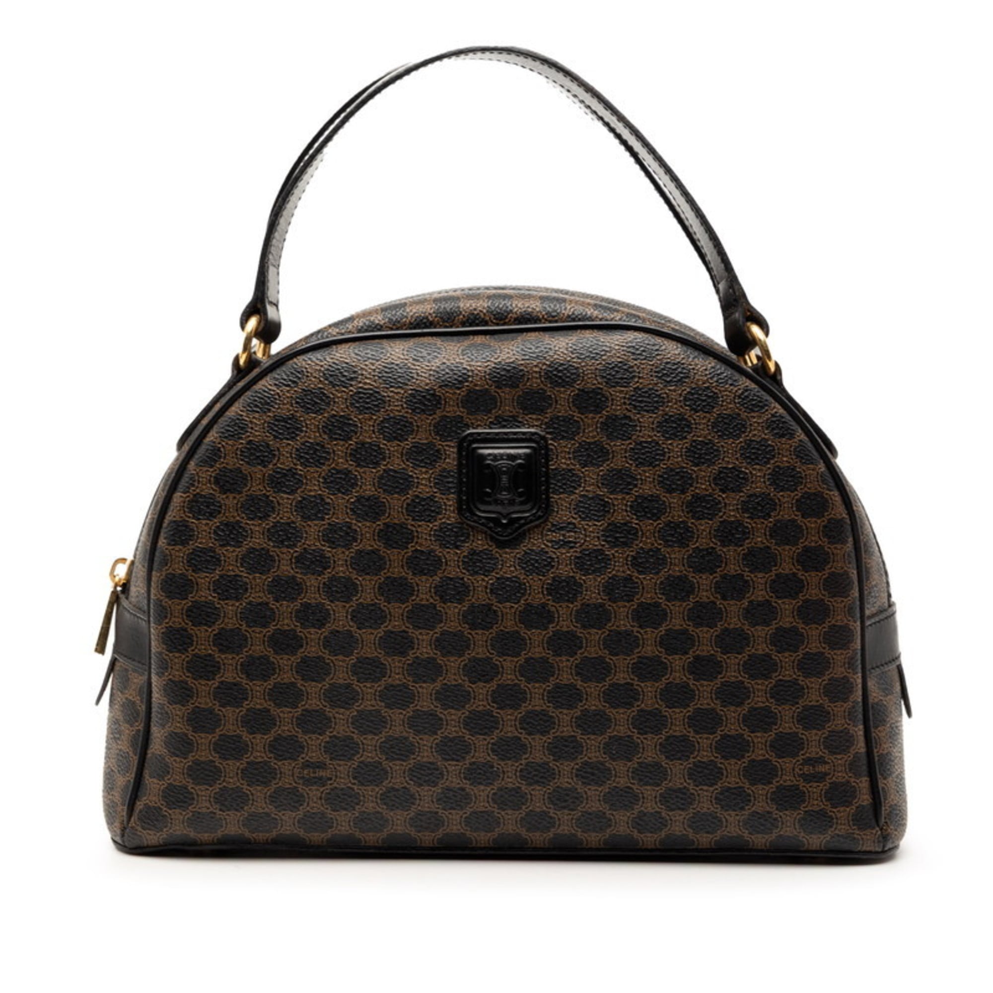 Celine Black Brown Pvc Leather Handbag (Pre-Owned)