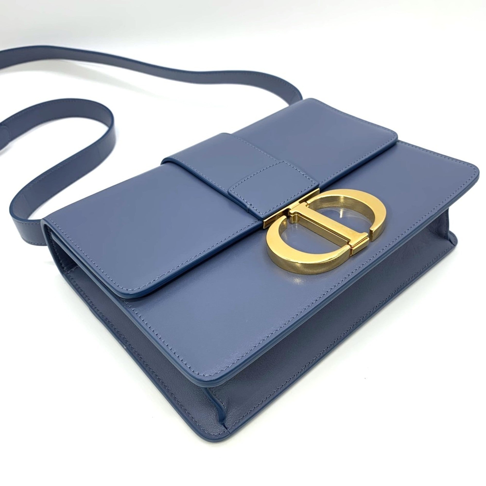 Christian Dior Blue Leather Shoulder Bag (Pre-Owned)