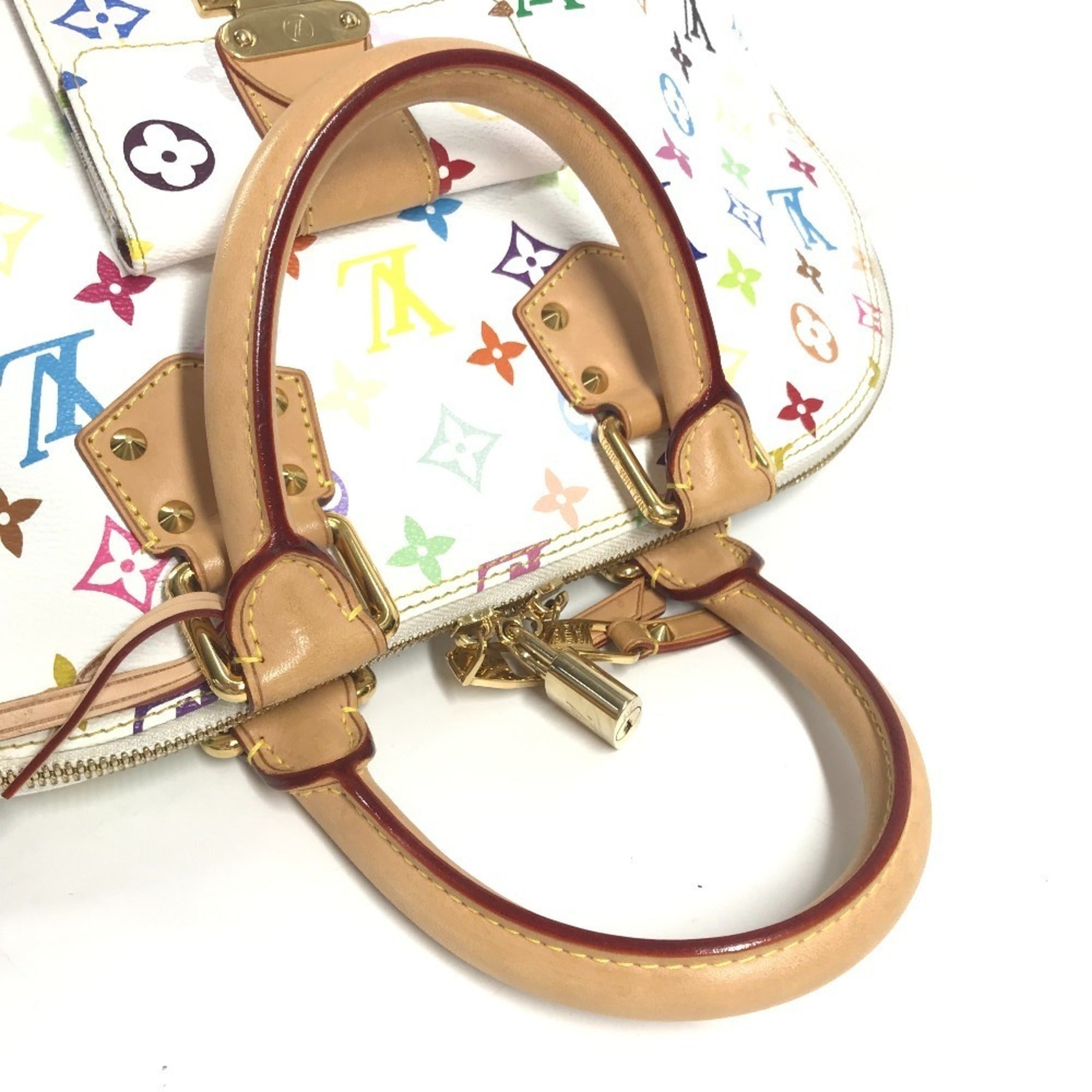 Louis Vuitton Blanc Monogram Multicolore Handbag Tote Bag (Pre-Owned)