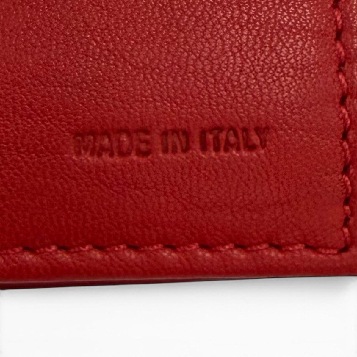Fendi Red Color Leather Chain/Shoulder Wallet (Pre-Owned)