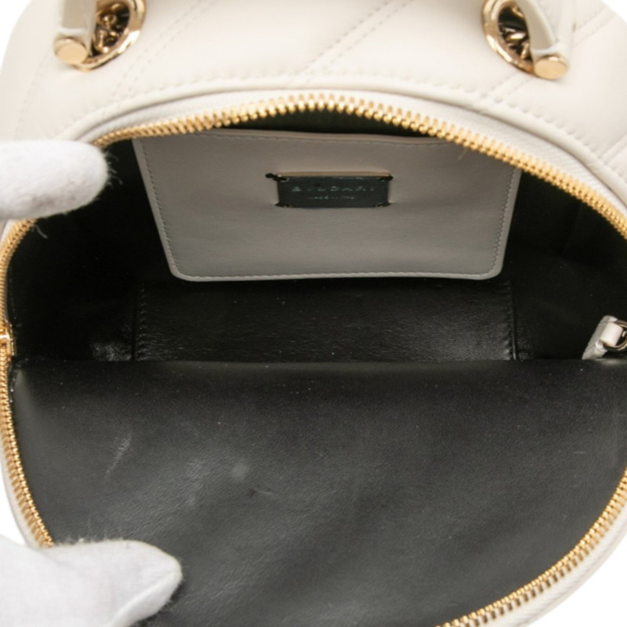 Bvlgari Ivory Leather Backpack (Pre-Owned)