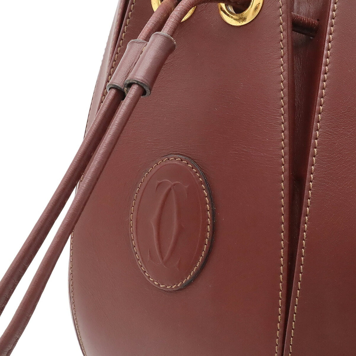 Cartier Must Bordeaux Leather Shoulder Bag (Pre-Owned)