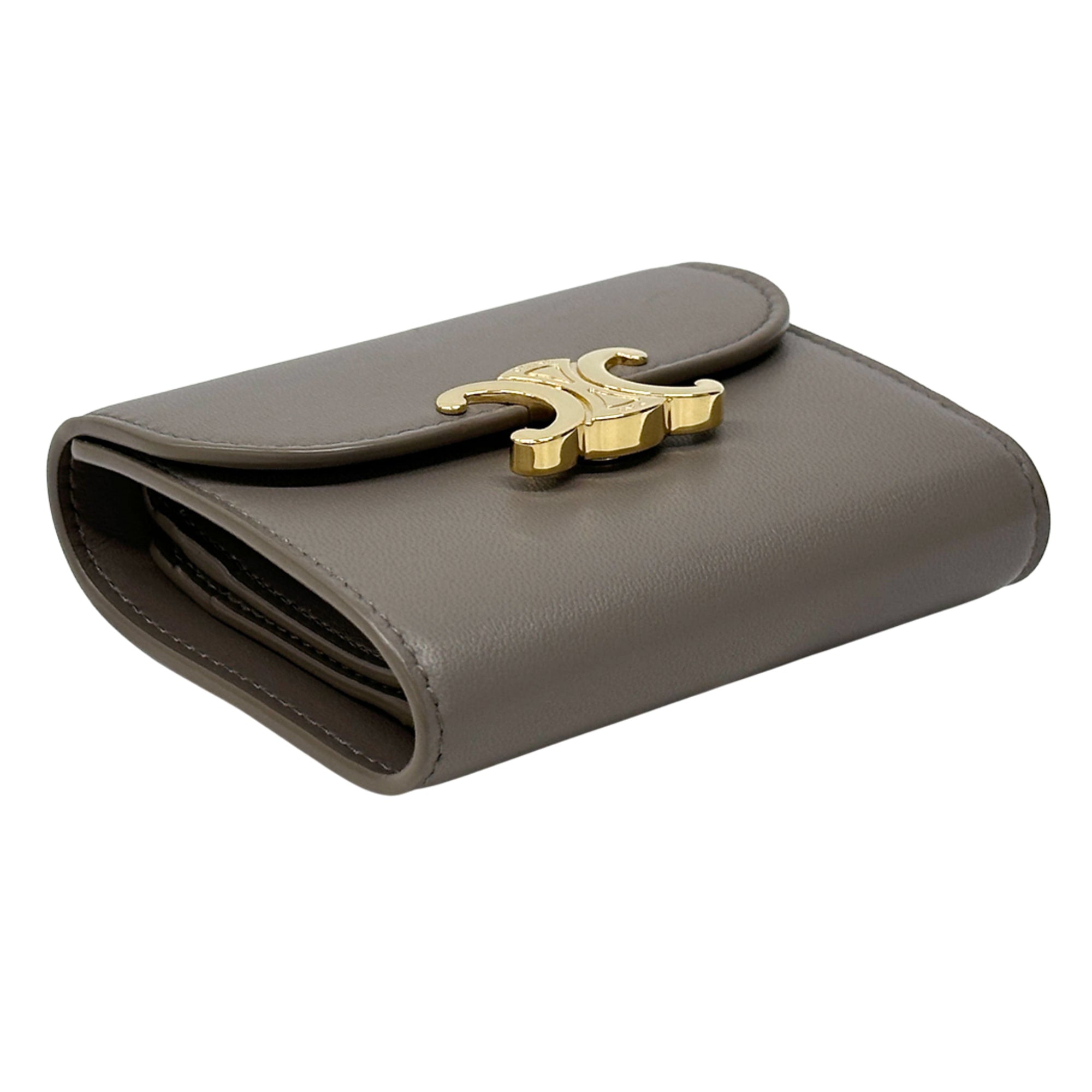 Celine Gray Leather Wallet (Bi-Fold) (Pre-Owned)