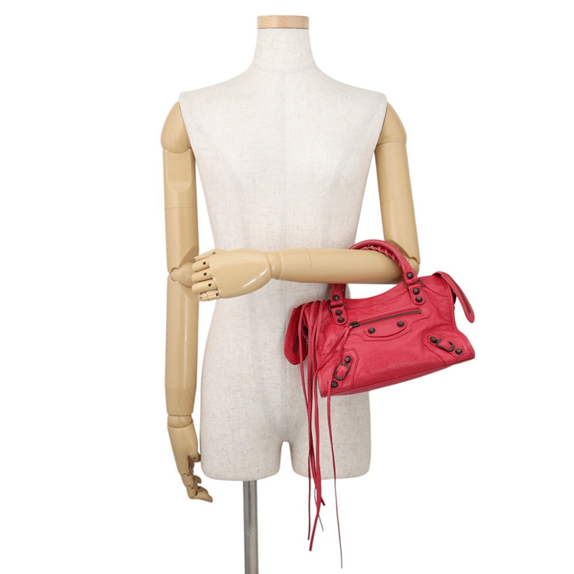 Balenciaga Bronze Red Color Leather Handbag (Pre-Owned)