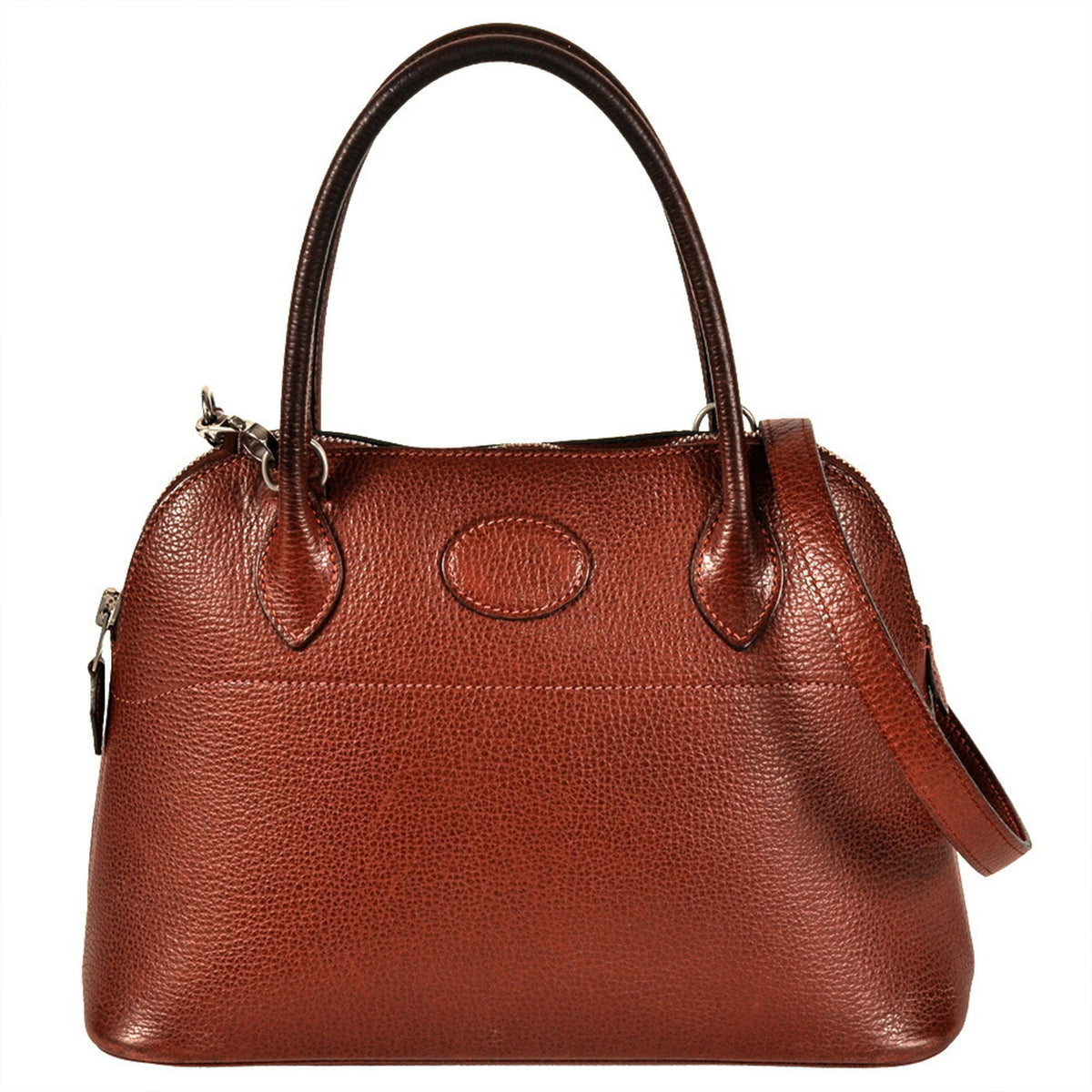 Hermes Rouge H Courchevel Leather Handbag (Pre-Owned)