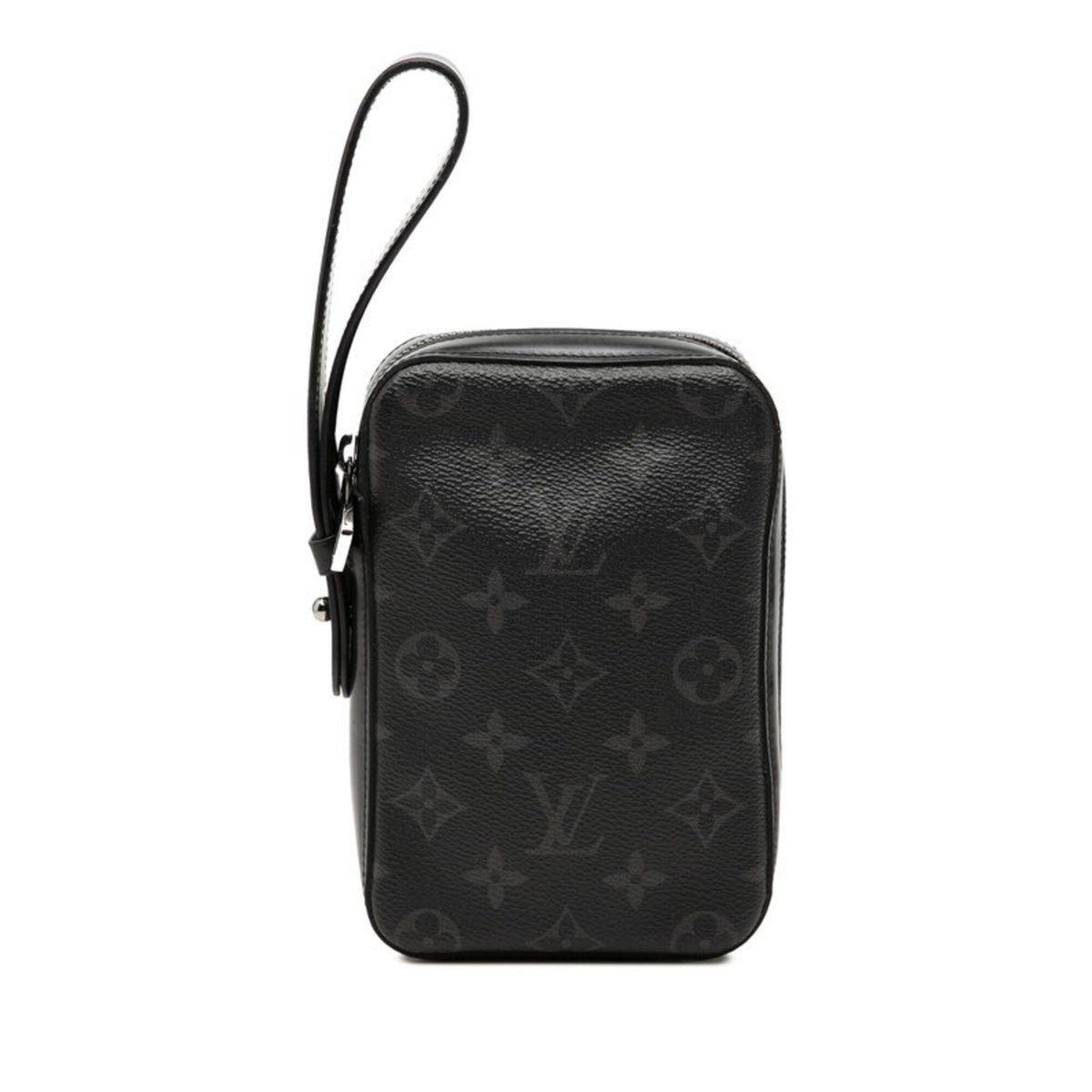 Louis Vuitton Black Pvc Leather Clutch Bag Handbag Pouch (Pre-Owned)