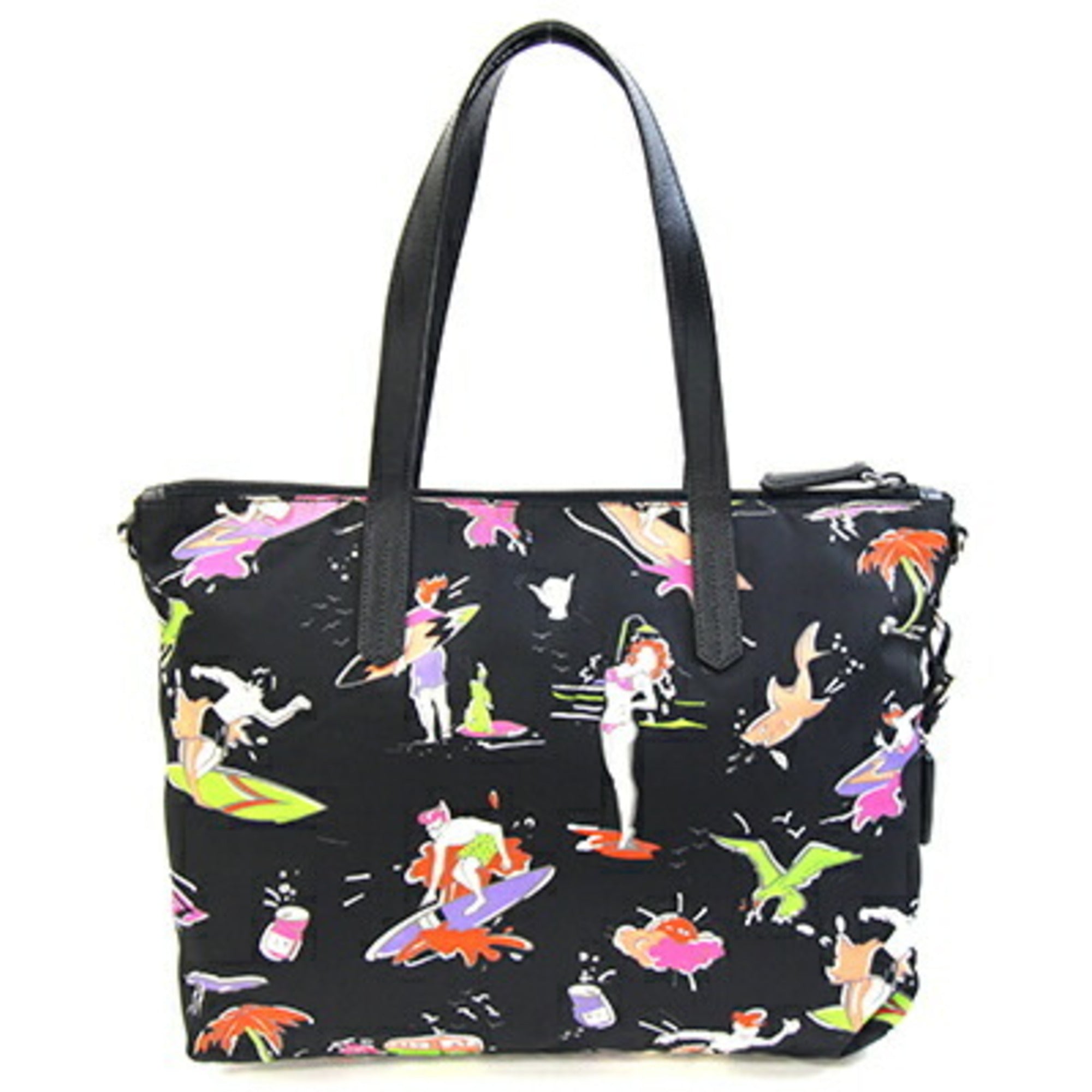 Prada Black Nero Nylon Leather Handbag (Pre-Owned)