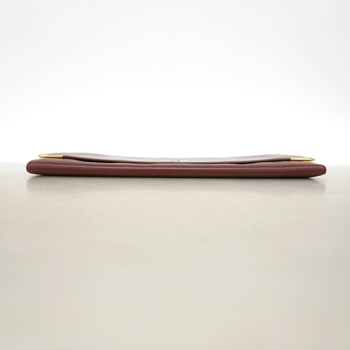 Cartier Bordeaux Leather Clutch Bag (Pre-Owned)