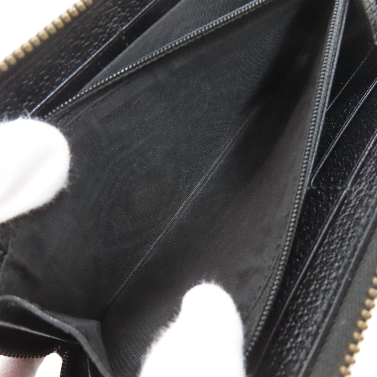 Gucci Black Leather Long Wallet (Bi-Fold) (Pre-Owned)