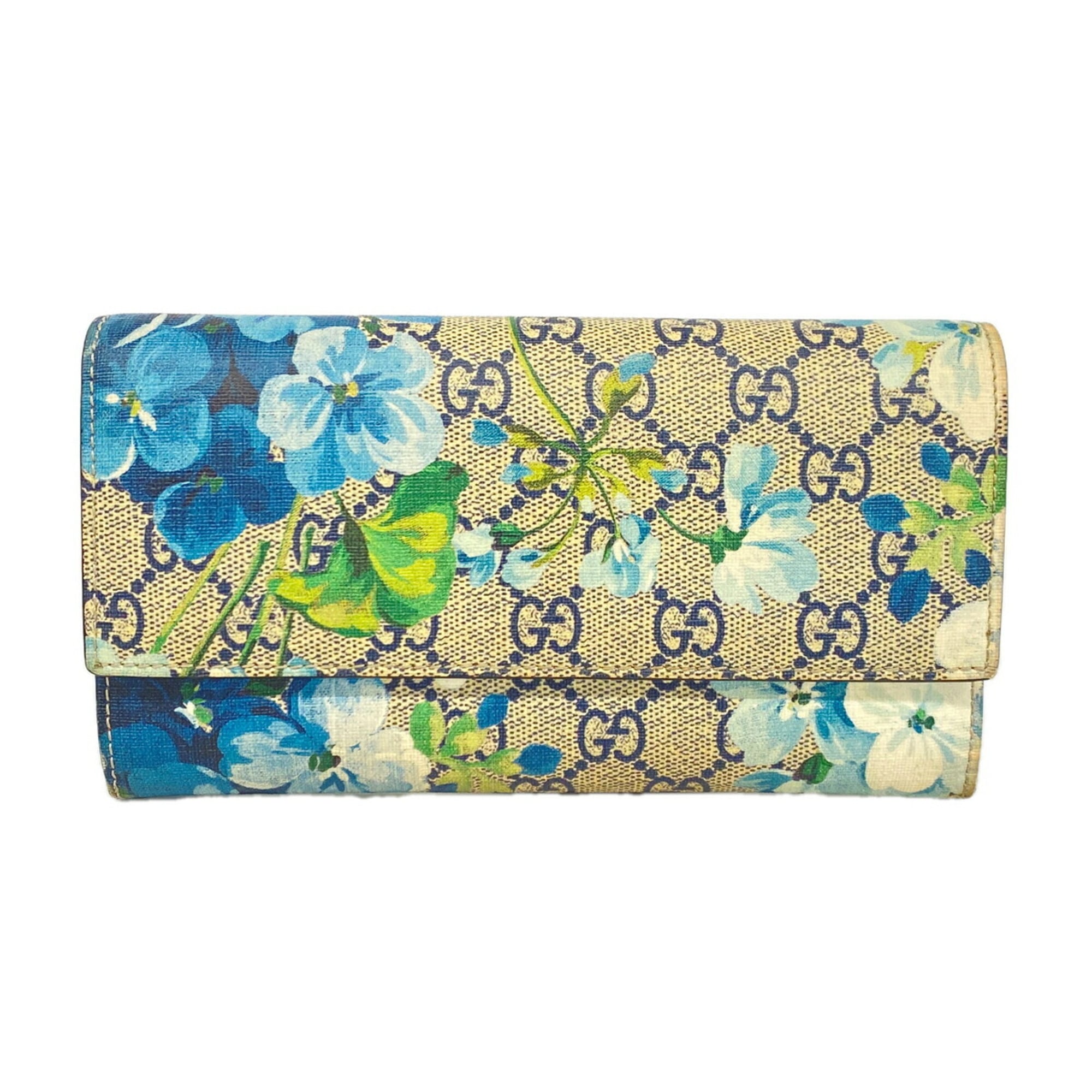 Gucci Navy Pvc Long Wallet (Bi-Fold) (Pre-Owned)