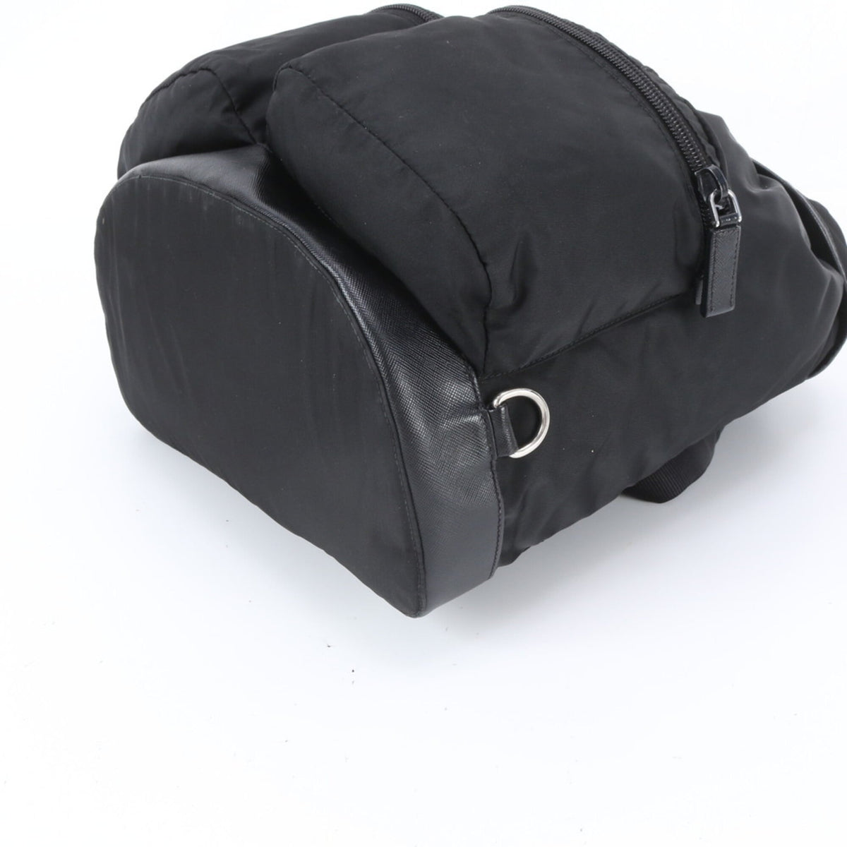 Prada Black Leather Nylon Backpack (Pre-Owned)