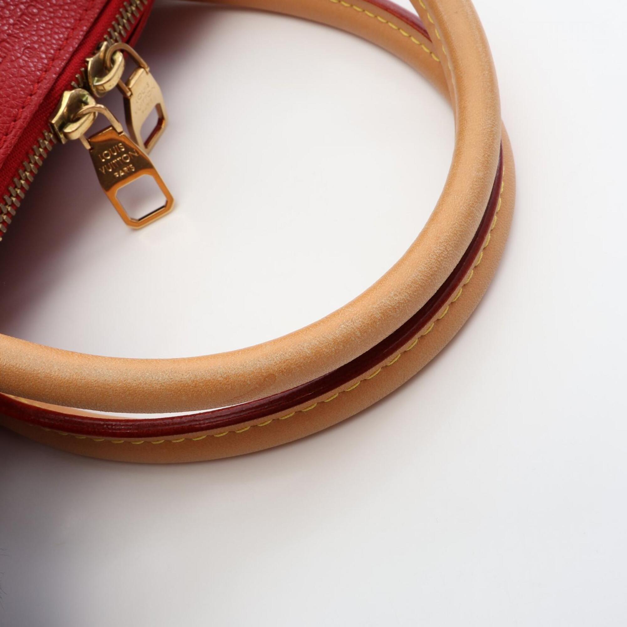 Louis Vuitton Brown Monogram Red Color Coated Canvas Handbag (Pre-Owned)