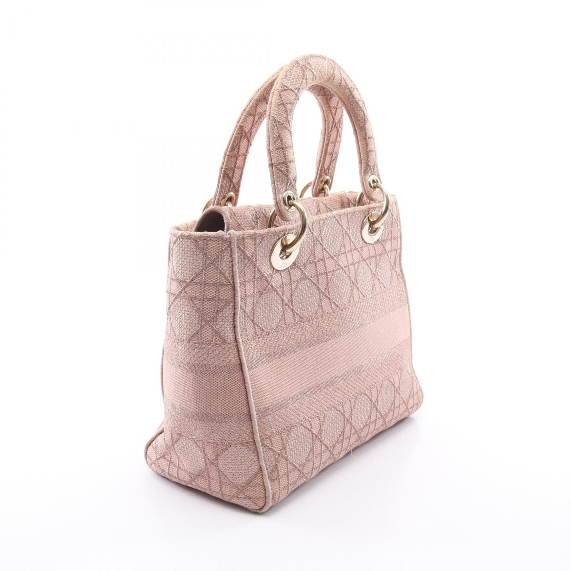 Christian Dior Pink Canvas Handbag (Pre-Owned)