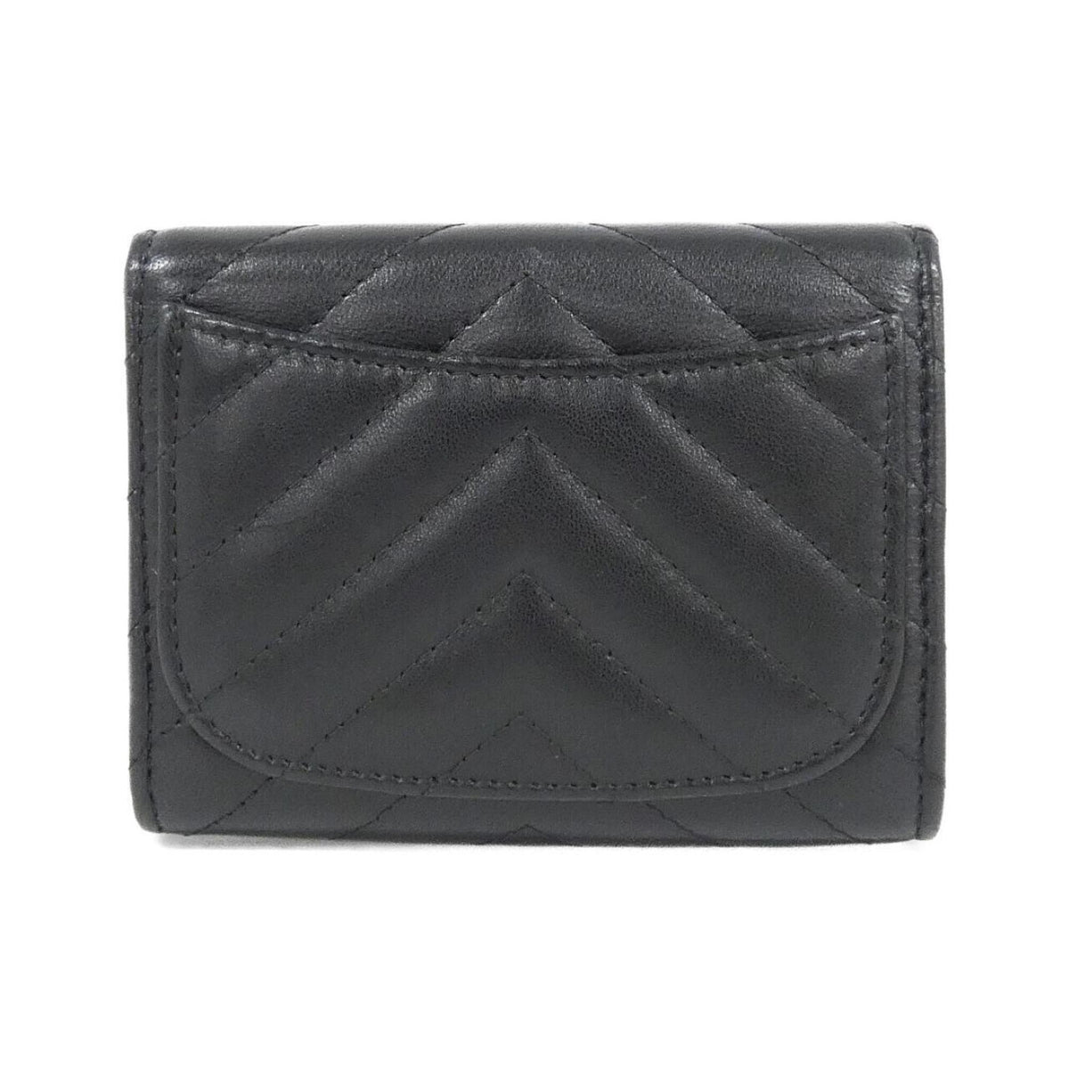 Chanel Black Leather Coin Purse/Coin Case (Pre-Owned)