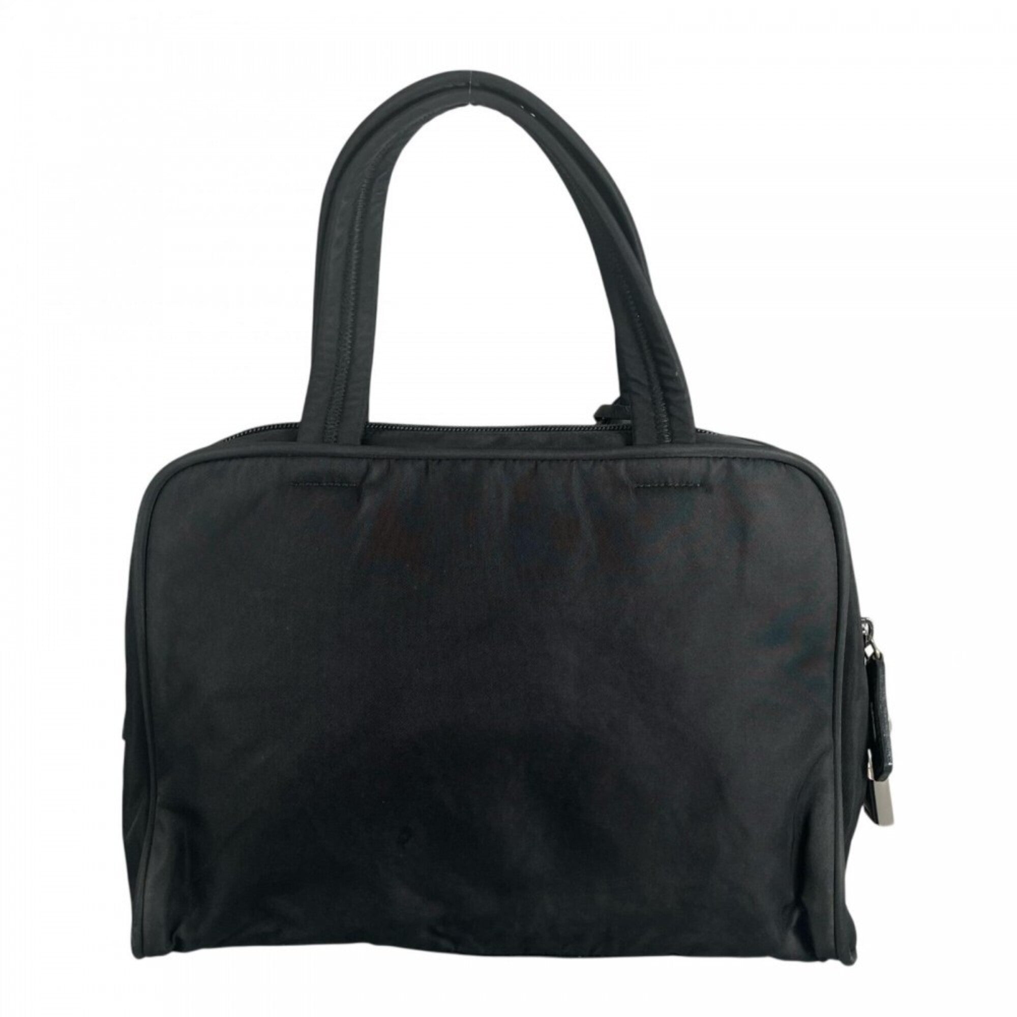 Prada Black White Nylon Handbag (Pre-Owned)
