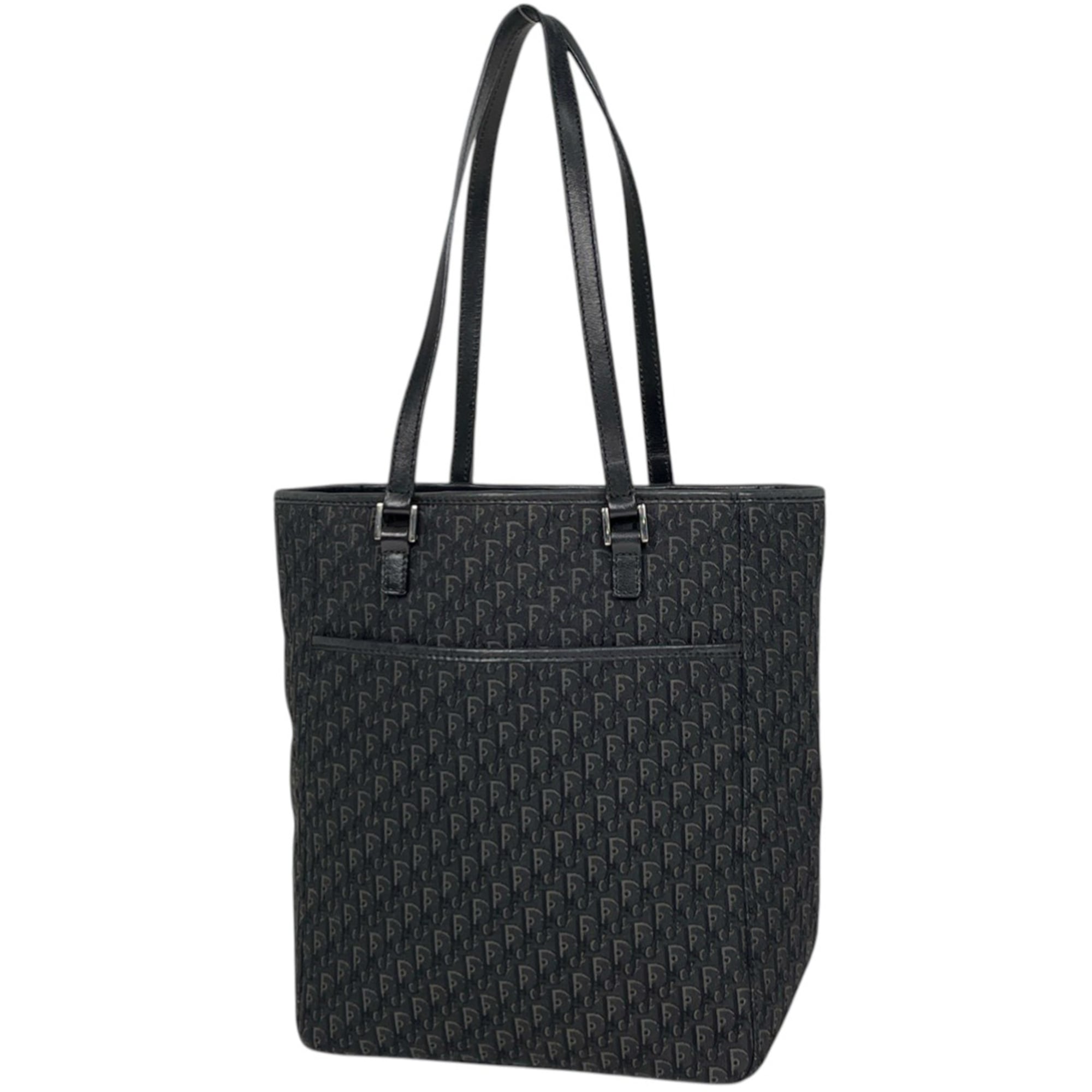 Christian Dior Trotter Black Canvas Handbag Tote Bag (Pre-Owned)