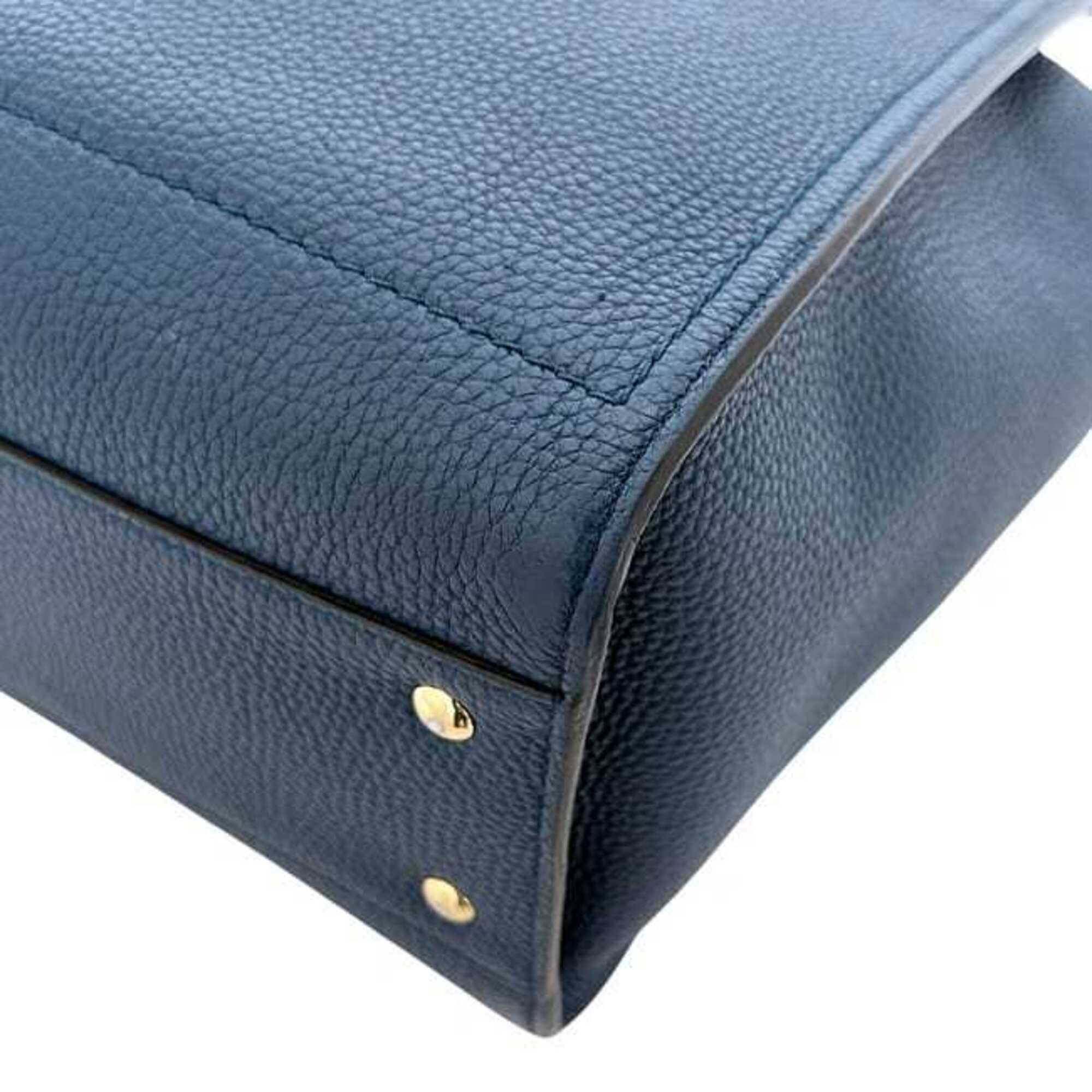Salvatore Ferragamo Blue Leather Tote Bag (Pre-Owned)