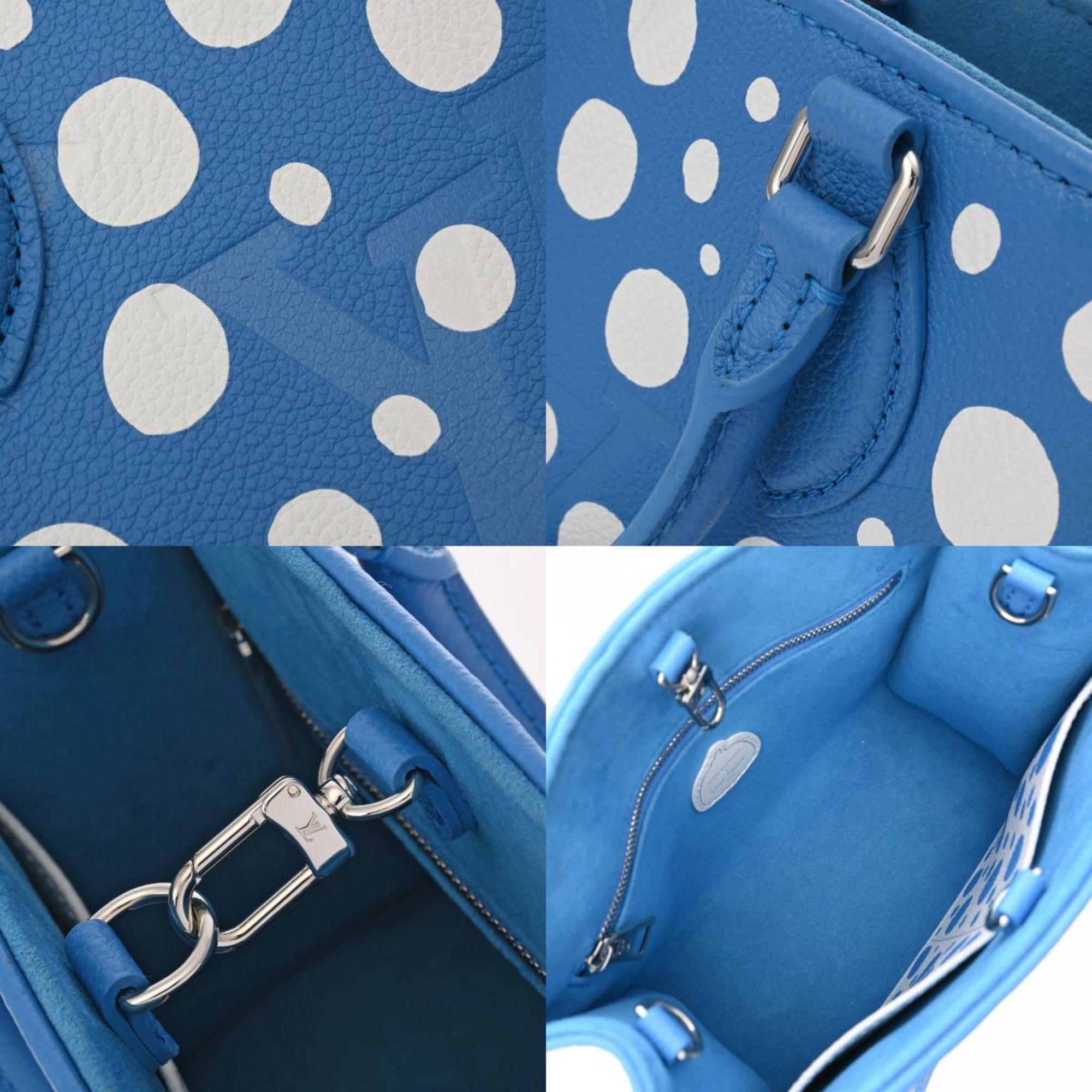 Louis Vuitton Blue White Leather Handbag (Pre-Owned)