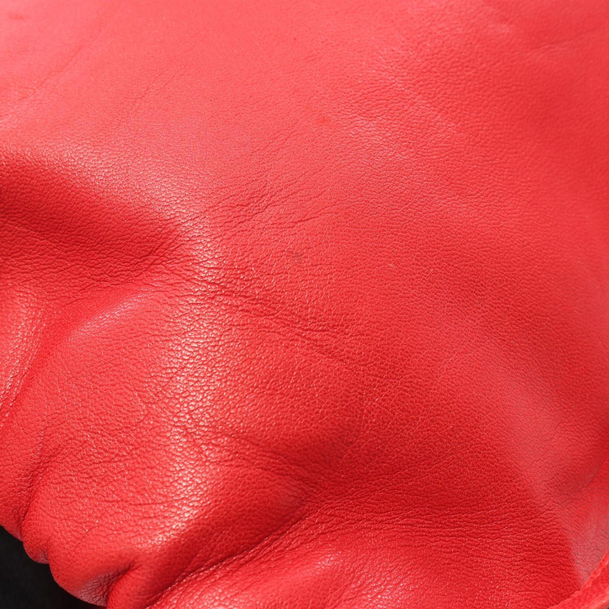 Loewe Red Color Nappa Leather Handbag Shoulder Bag (Pre-Owned)