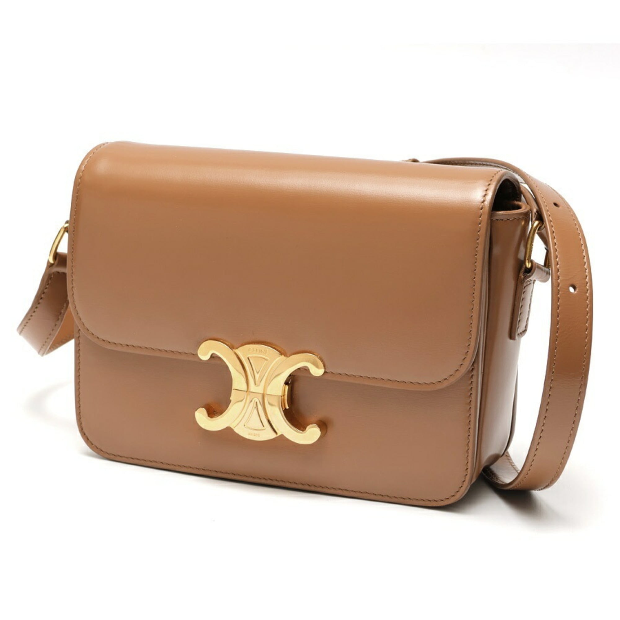 Celine Brown Leather Shoulder Bag (Pre-Owned)