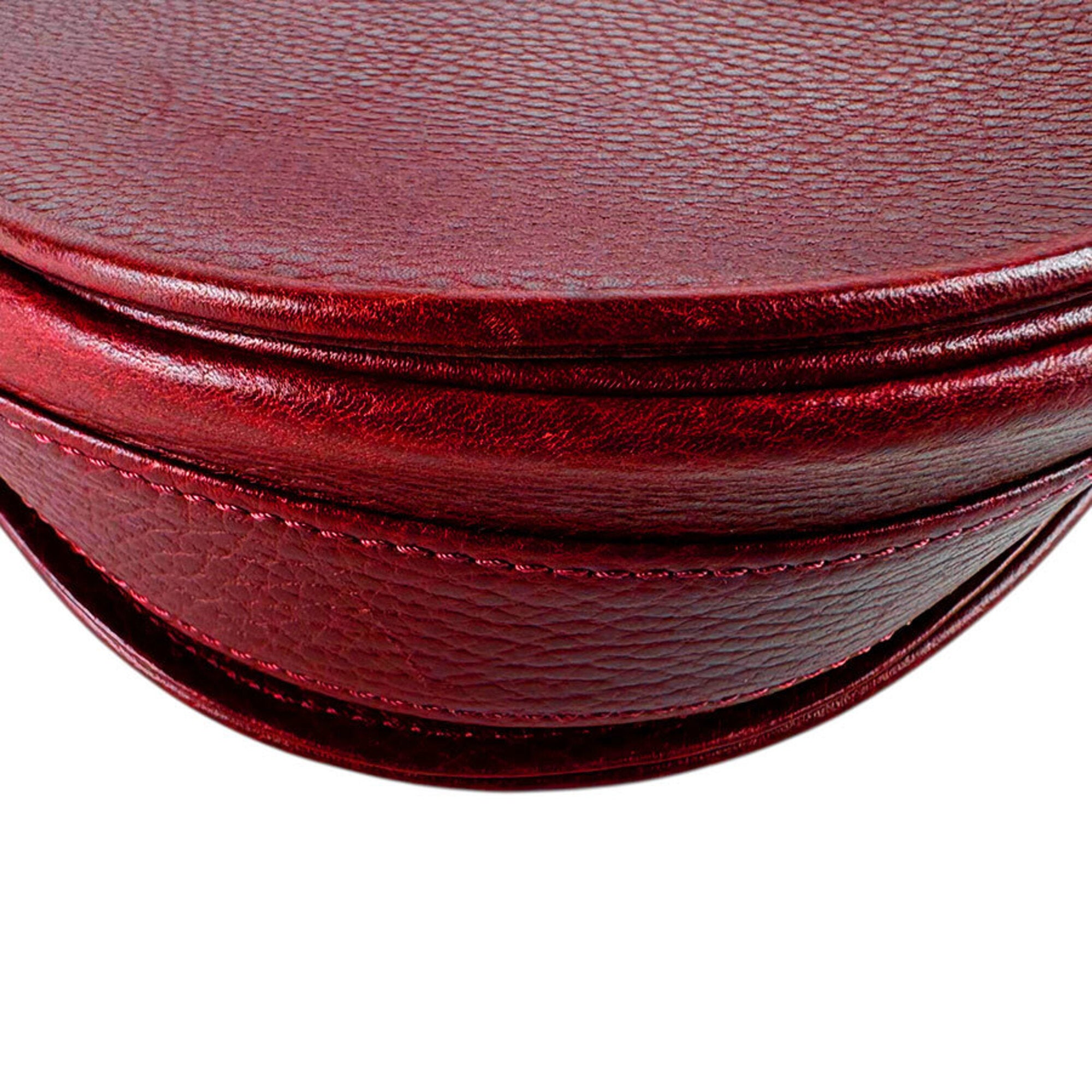 Cartier Burgundy Leather Shoulder Bag (Pre-Owned)