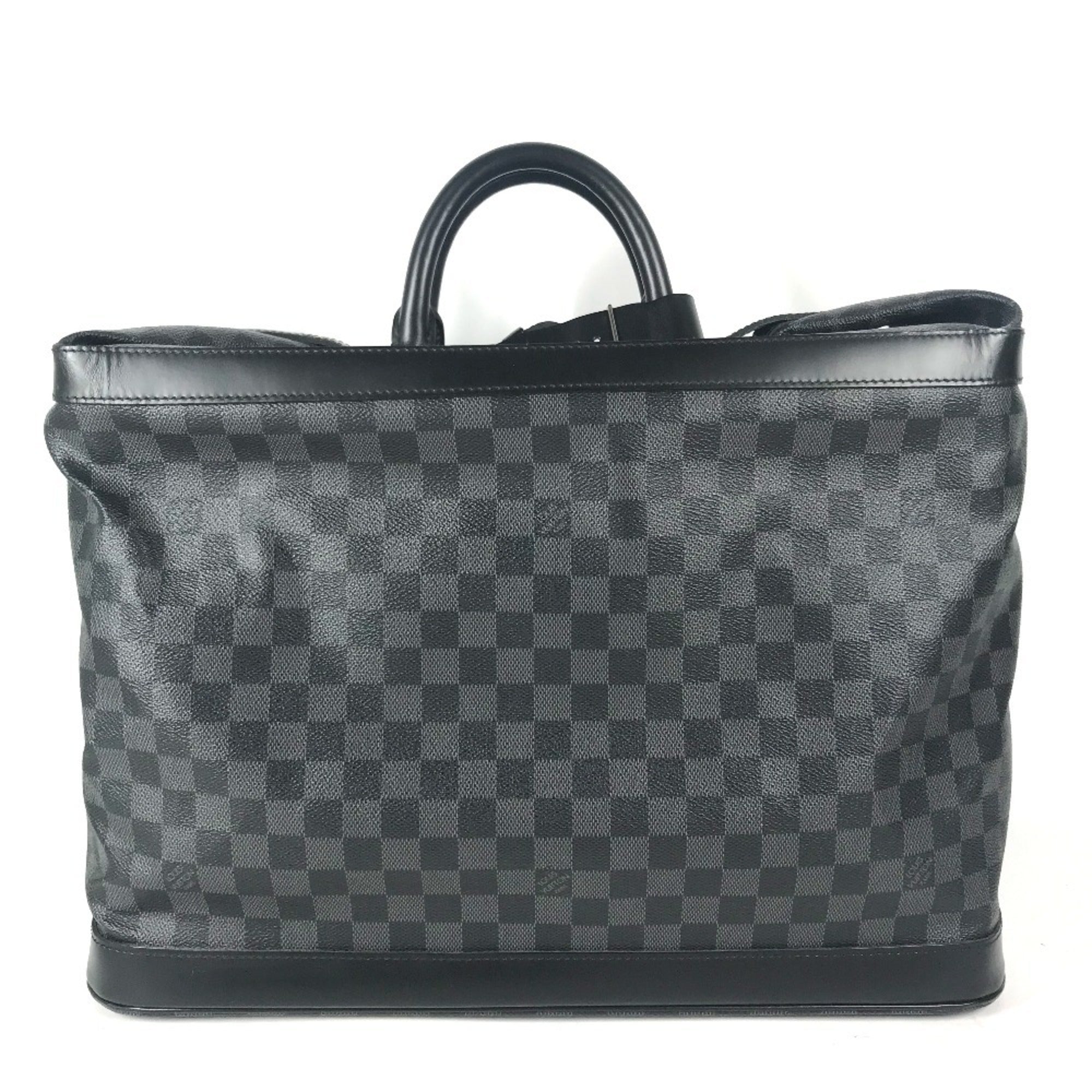 Louis Vuitton Black Damier Graphite Boston Bag Handbag (Pre-Owned)