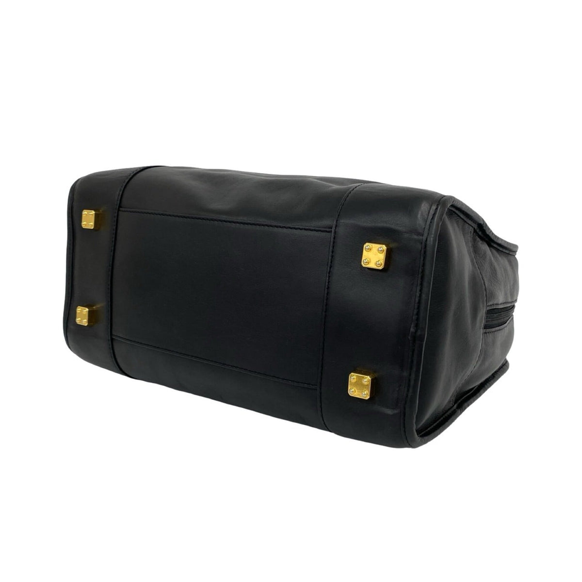 Loewe Black Leather Boston Bag Handbag (Pre-Owned)