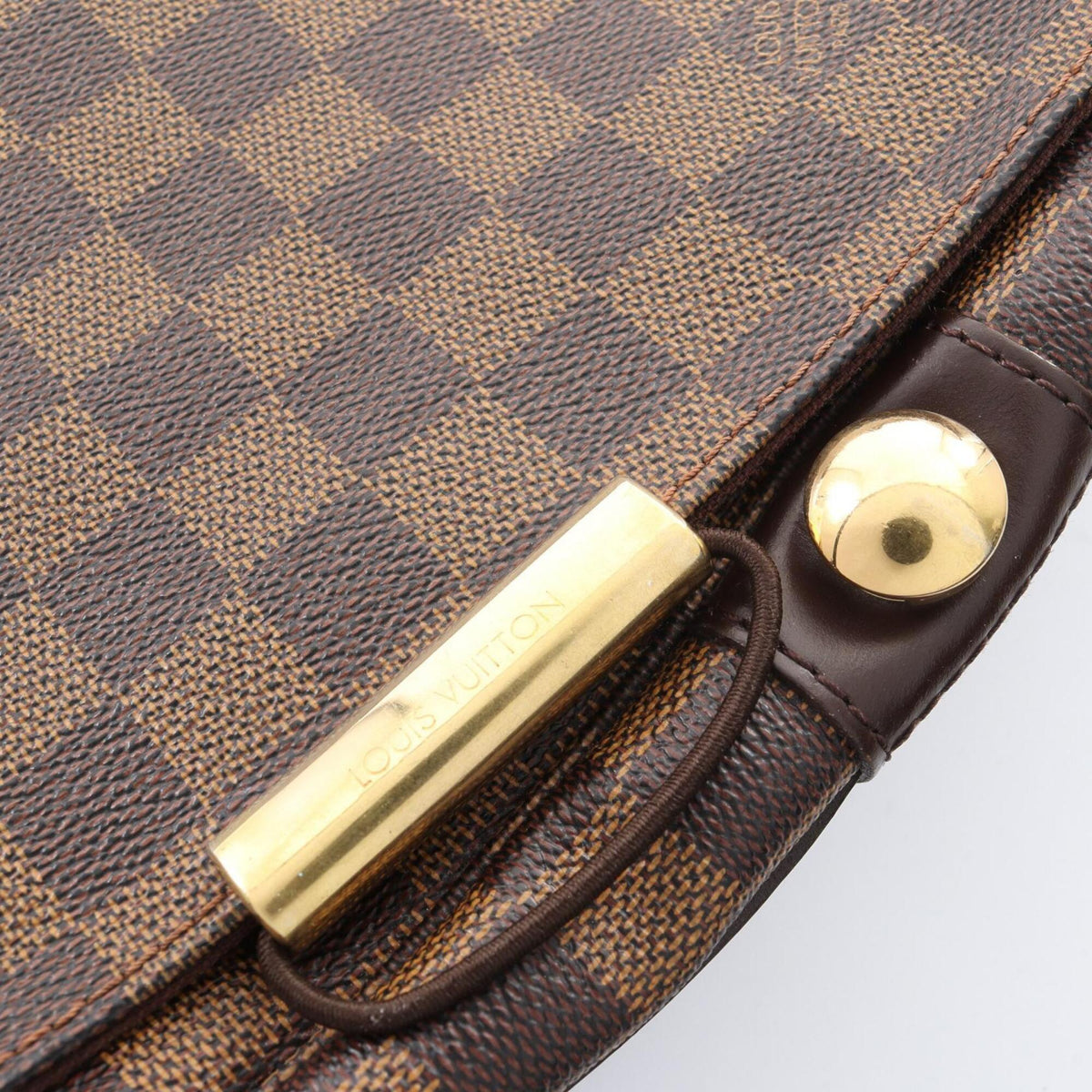 Louis Vuitton Brown Coated Canvas Leather Handbag Shoulder Bag (Pre-Owned)