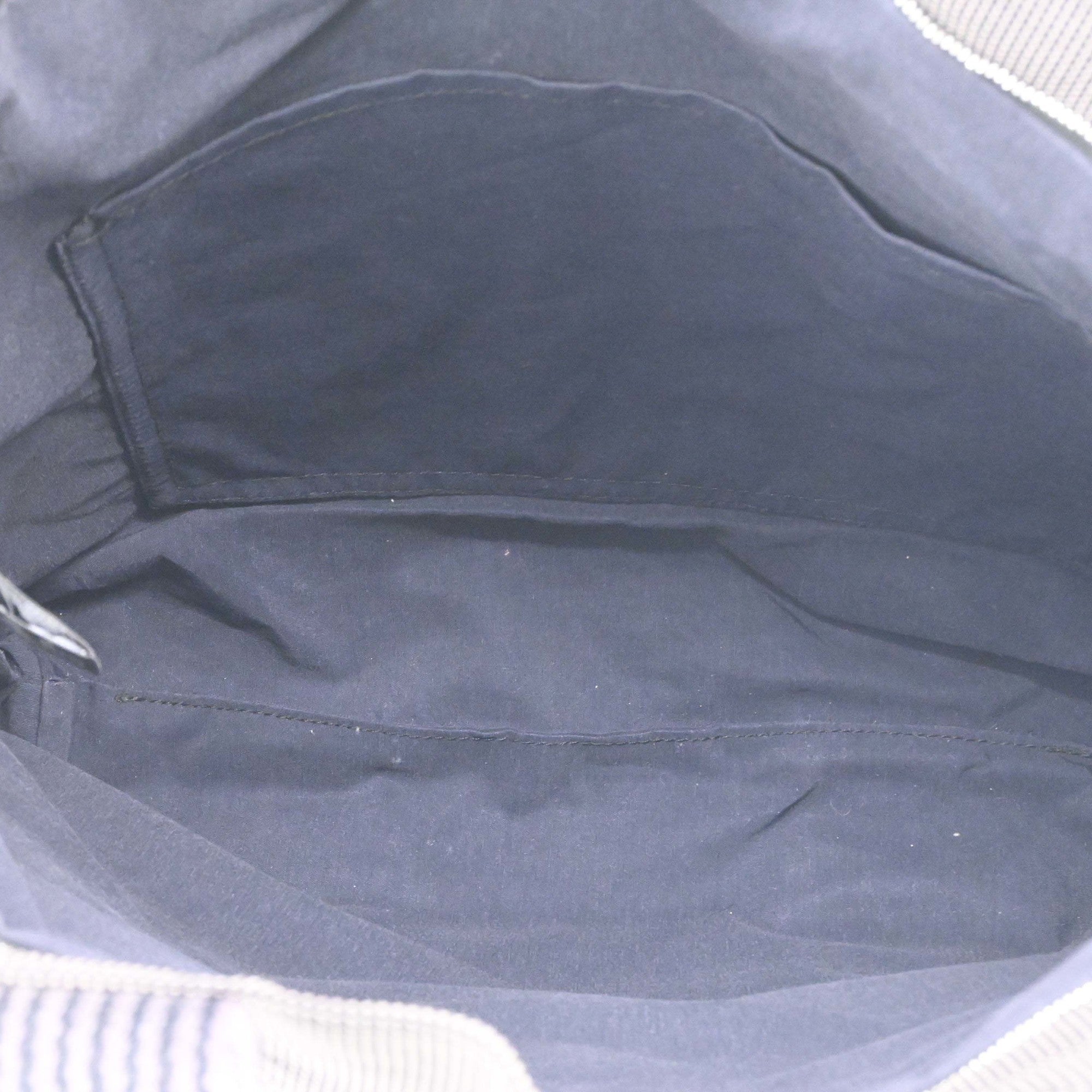 Hermes Her Line Gray Canvas Handbag Tote Bag (Pre-Owned)