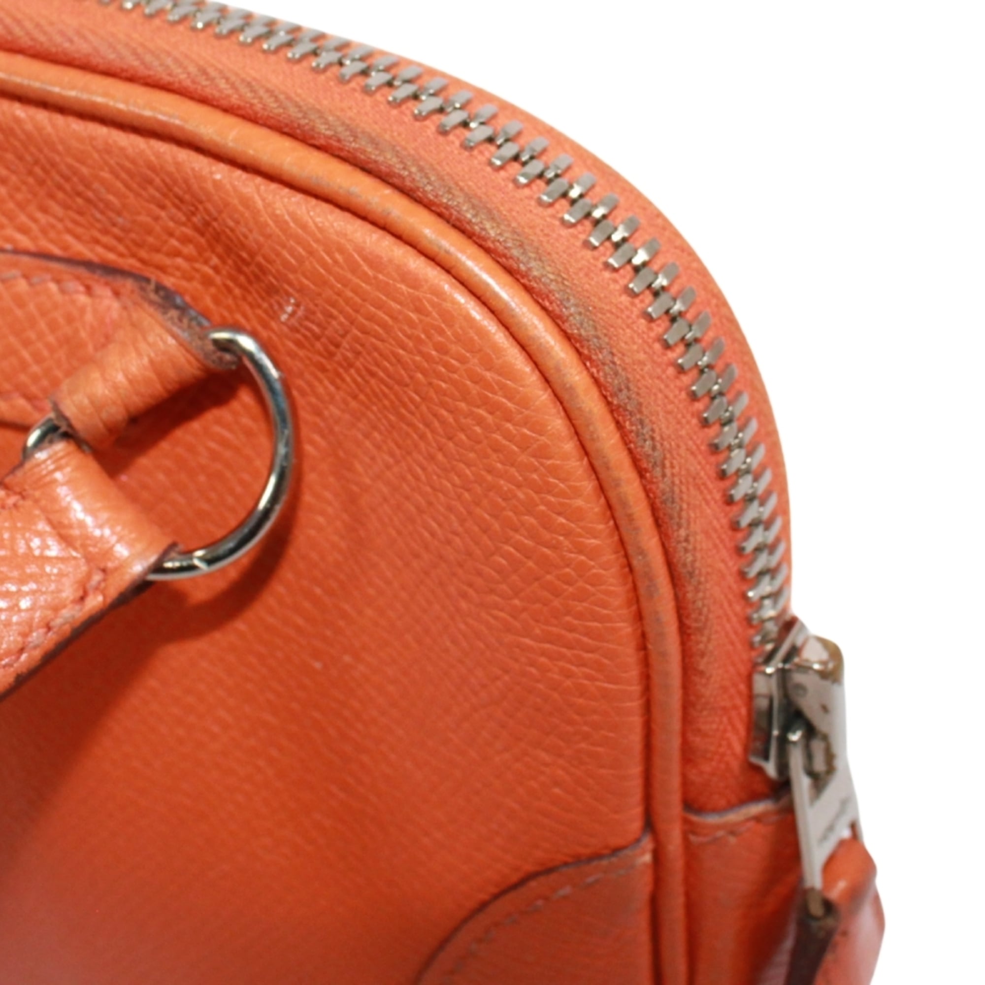 Hermes Orange Epsom Leather Pouch Shoulder Bag (Pre-Owned)