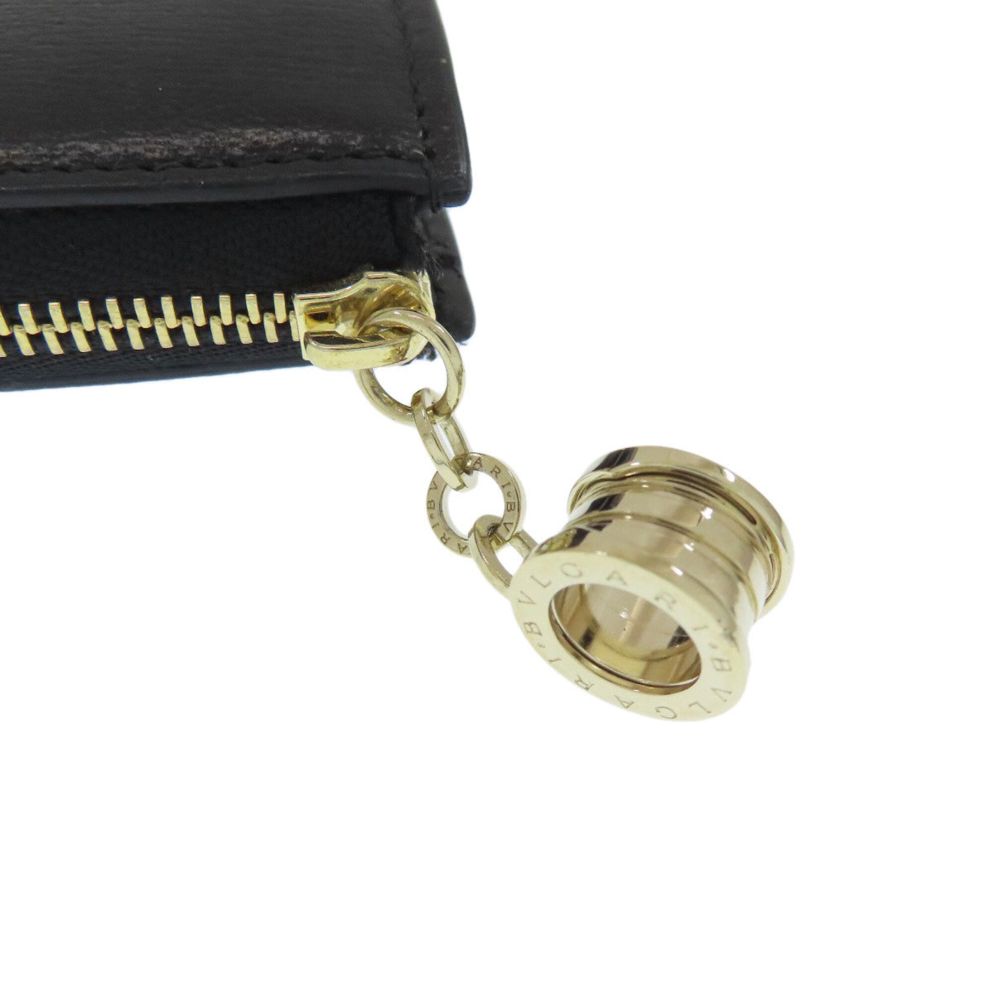 Bvlgari Black Leather Long Wallet (Bi-Fold) (Pre-Owned)
