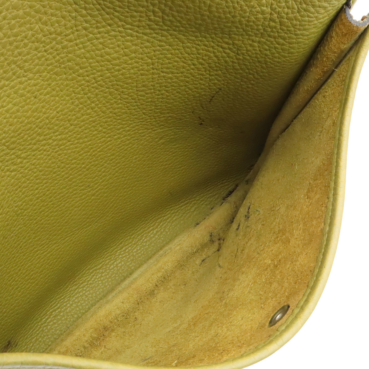 Hermes Evelyne Anis Green Taurillon Clemence Leather Shoulder Bag (Pre-Owned)
