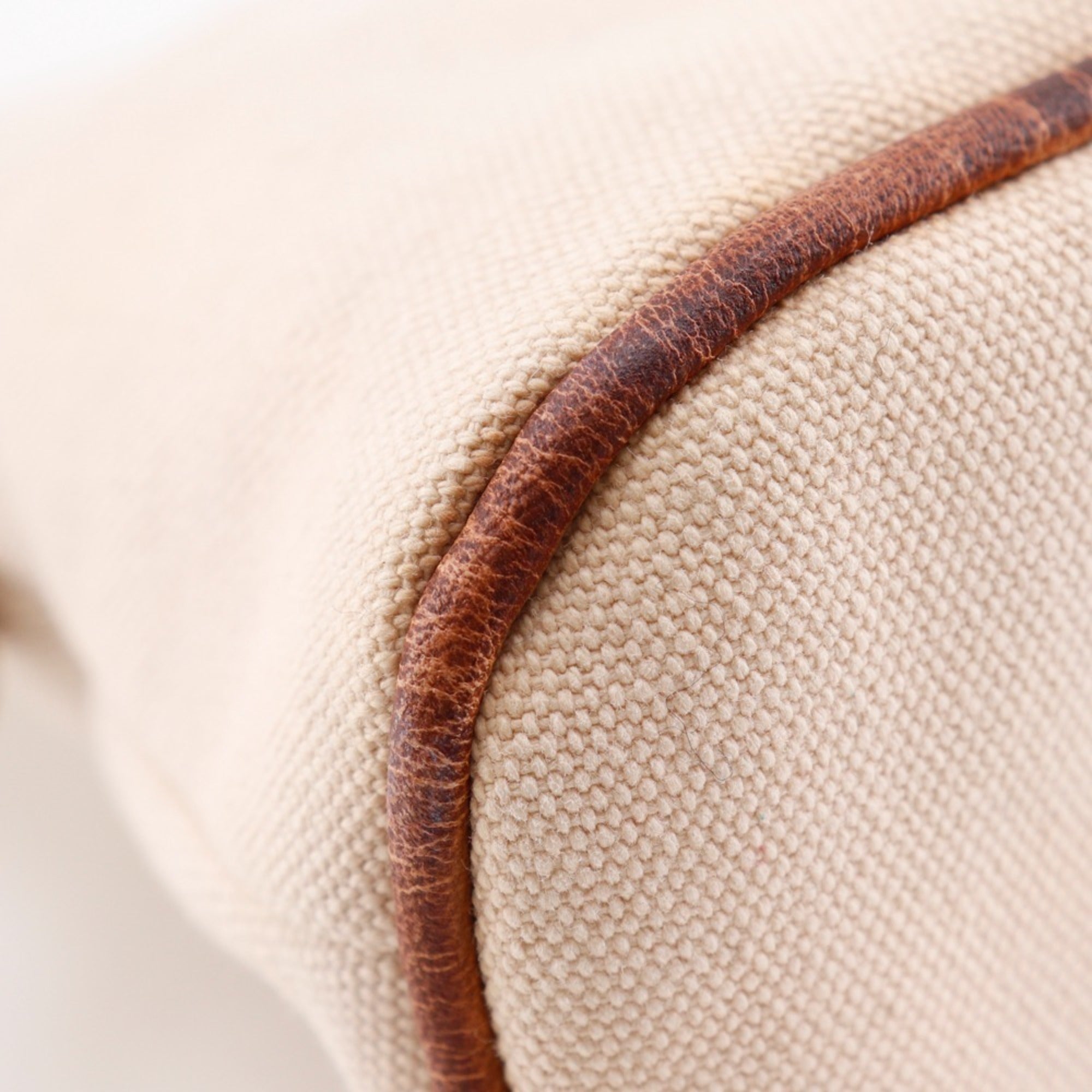 Hermes Beige Canvas Pouch (Pre-Owned)