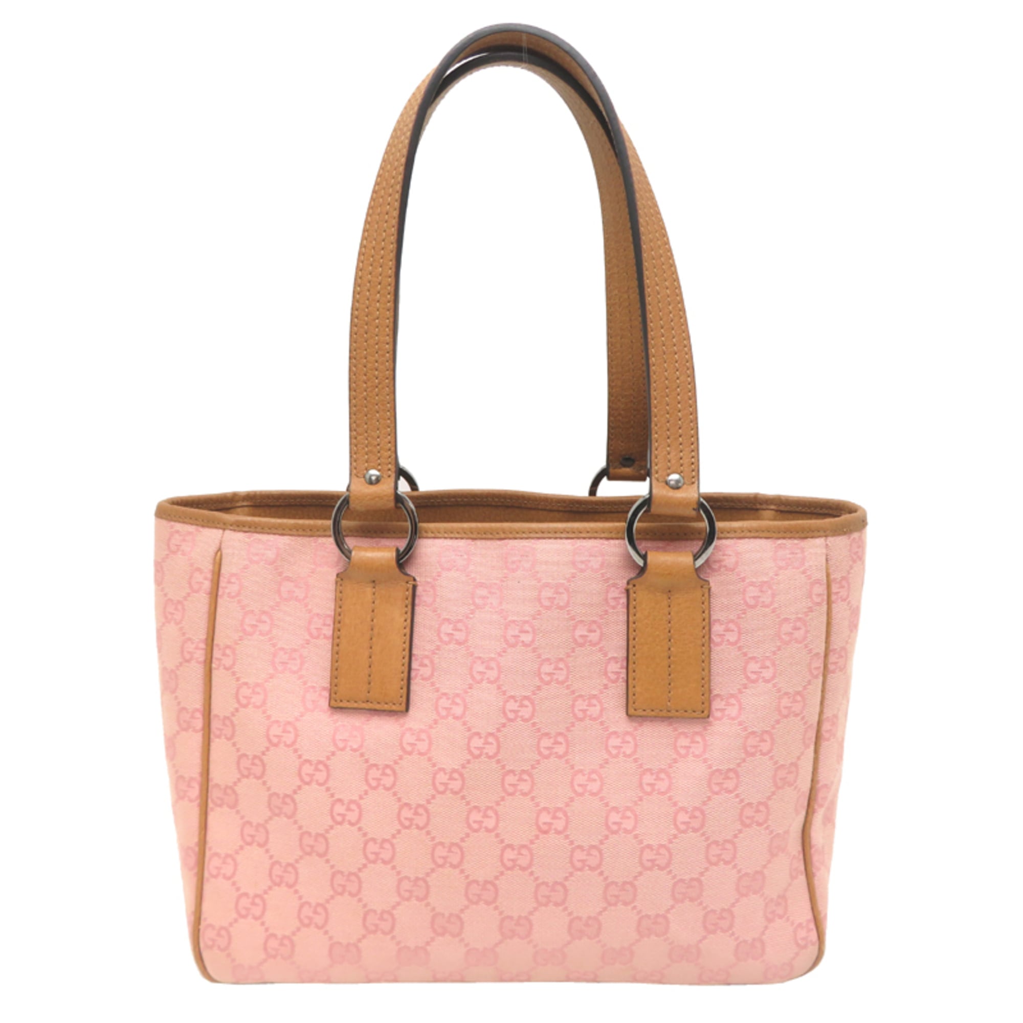 Gucci Pink Gg Canvas Handbag Tote Bag (Pre-Owned)
